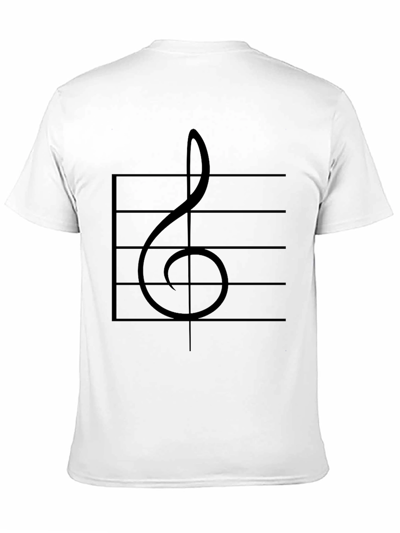 Musical Note T-Shirt - Bass Clef Staff Design