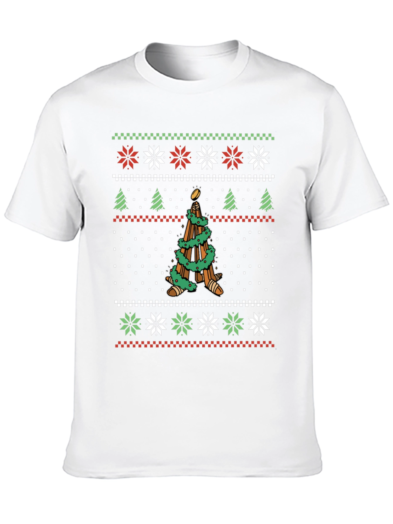 Festive Ugly Christmas T-Shirt - Unique Tree Design
