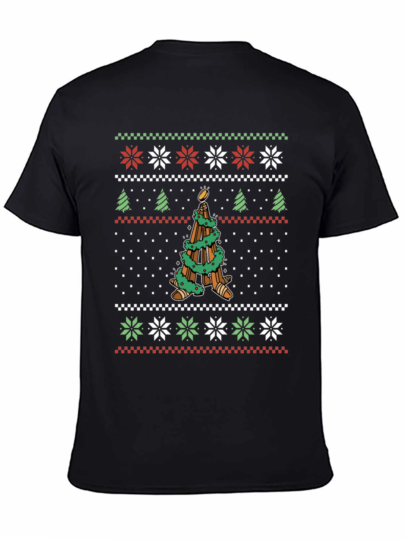 Festive Ugly Christmas T-Shirt - Unique Tree Design