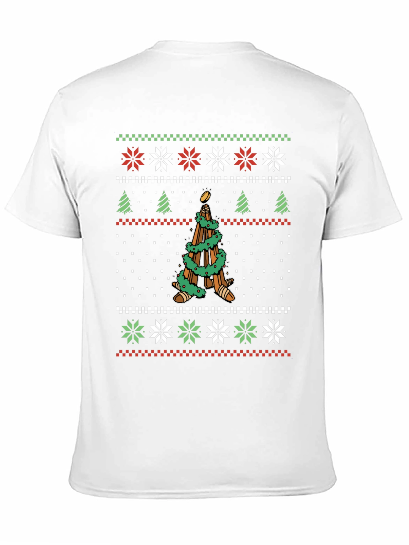 Festive Ugly Christmas T-Shirt - Unique Tree Design
