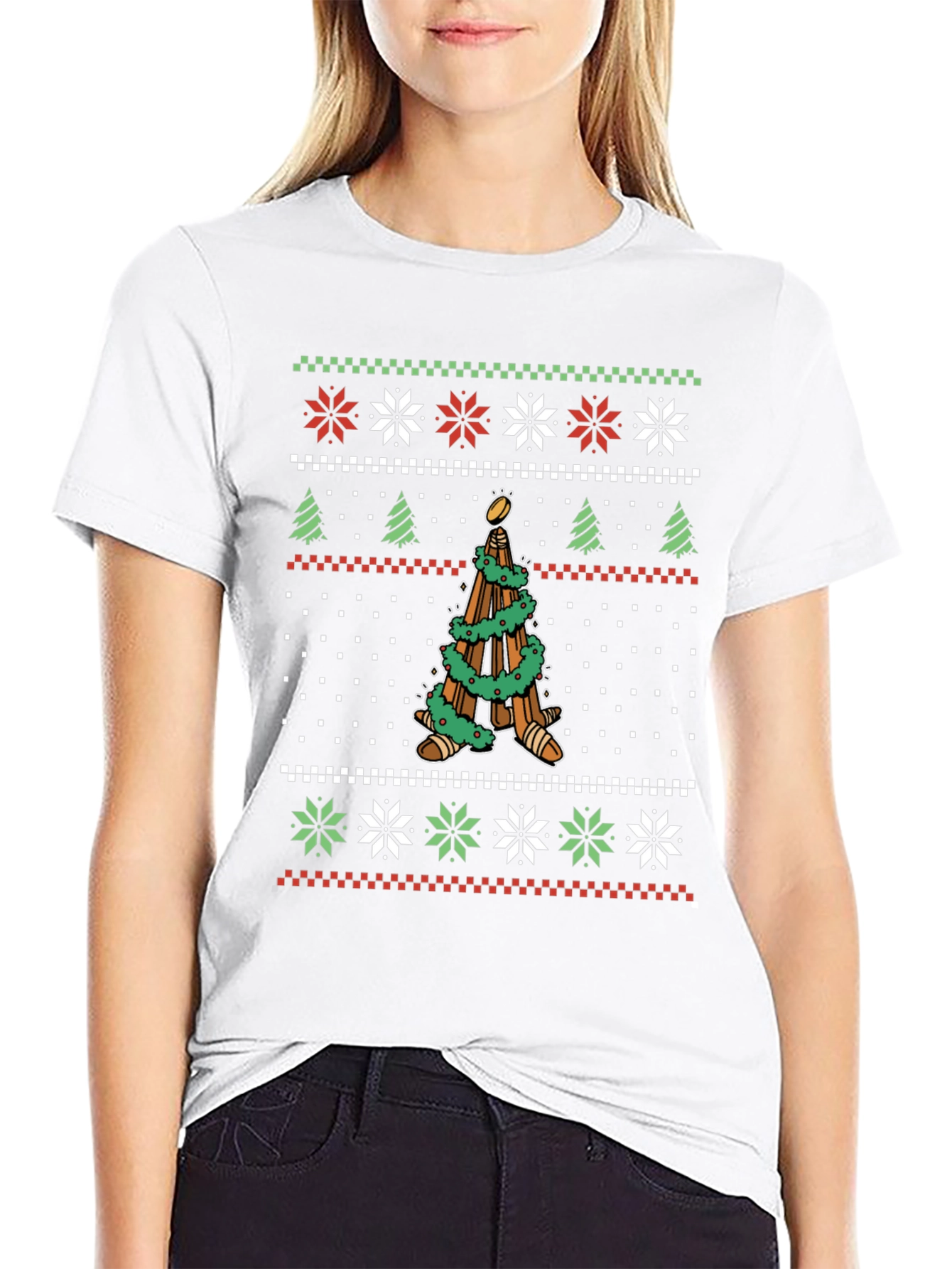 Festive Ugly Christmas T-Shirt - Unique Tree Design