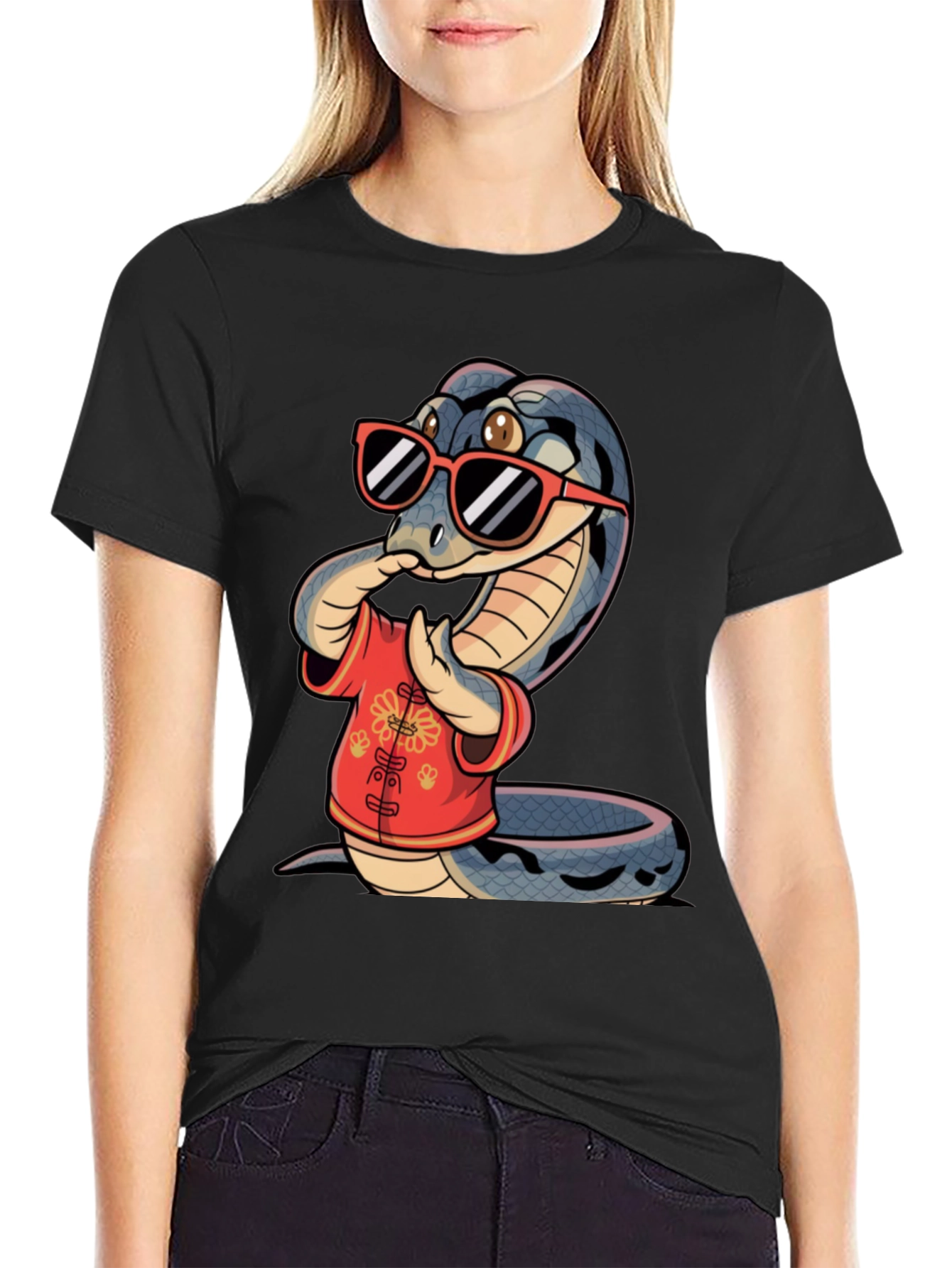Cool Snake in Sunglasses Graphic Tee