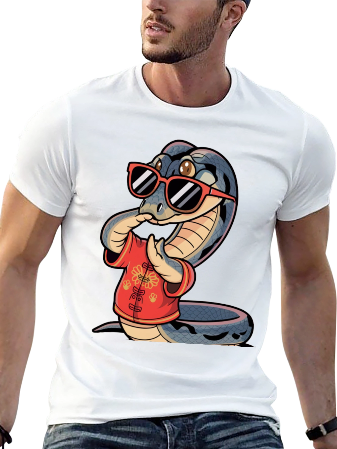 Cool Snake in Sunglasses Graphic Tee