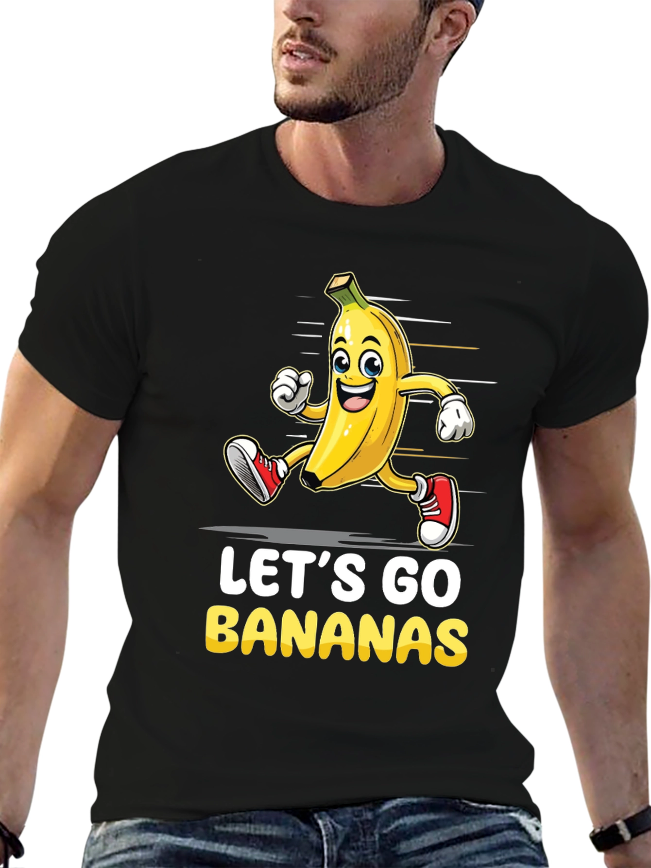 Lets Go Bananas Graphic Tee - Running Banana T-Shirt