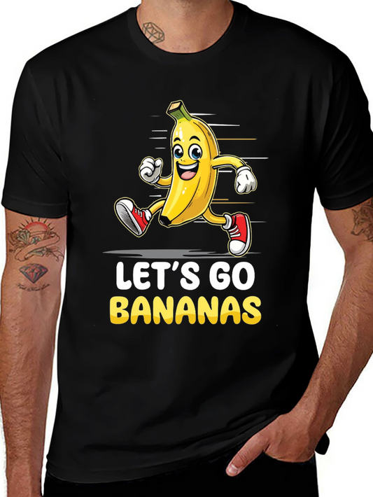 Lets Go Bananas Graphic Tee - Running Banana T-Shirt