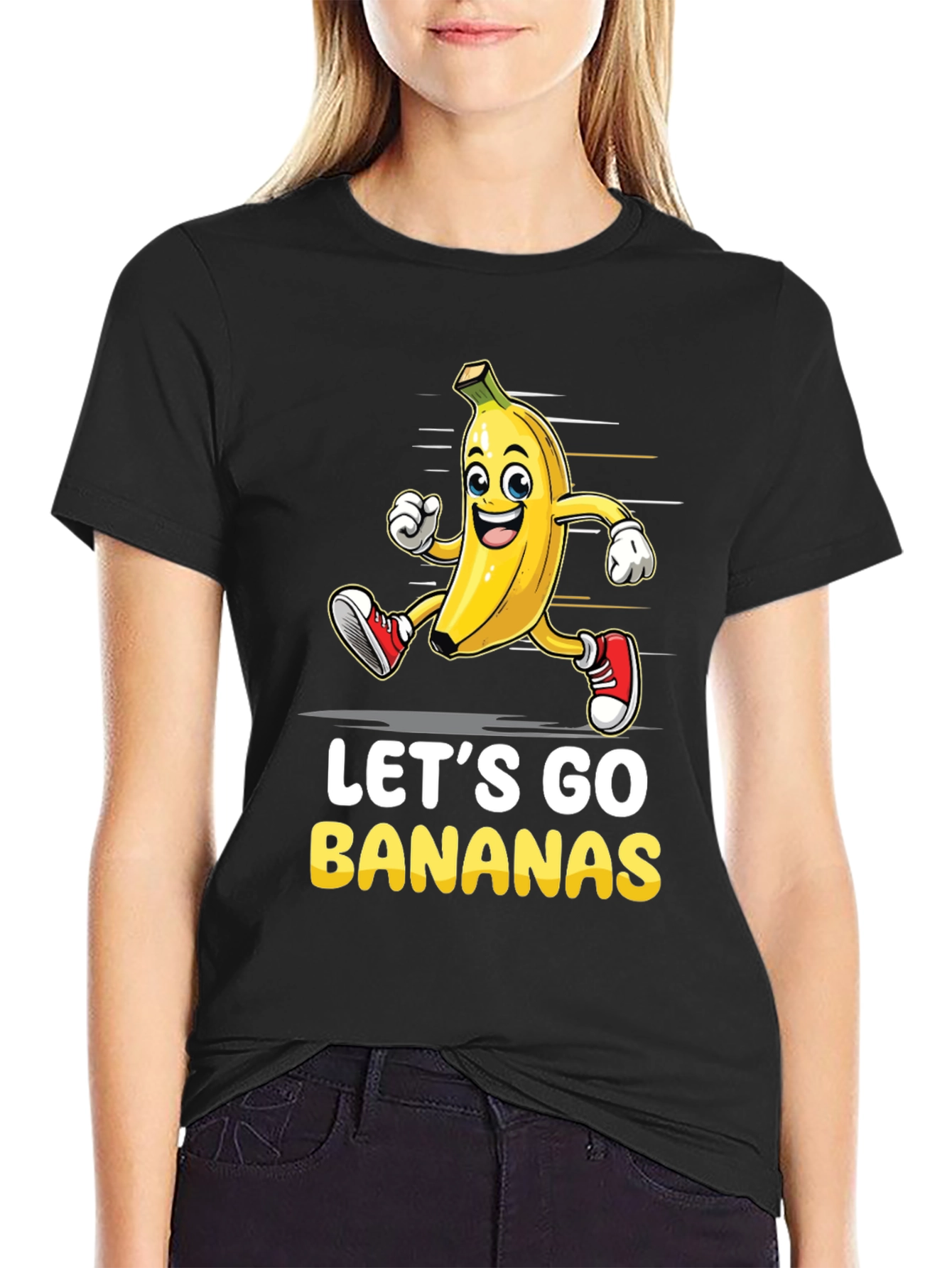 Lets Go Bananas Graphic Tee - Running Banana T-Shirt