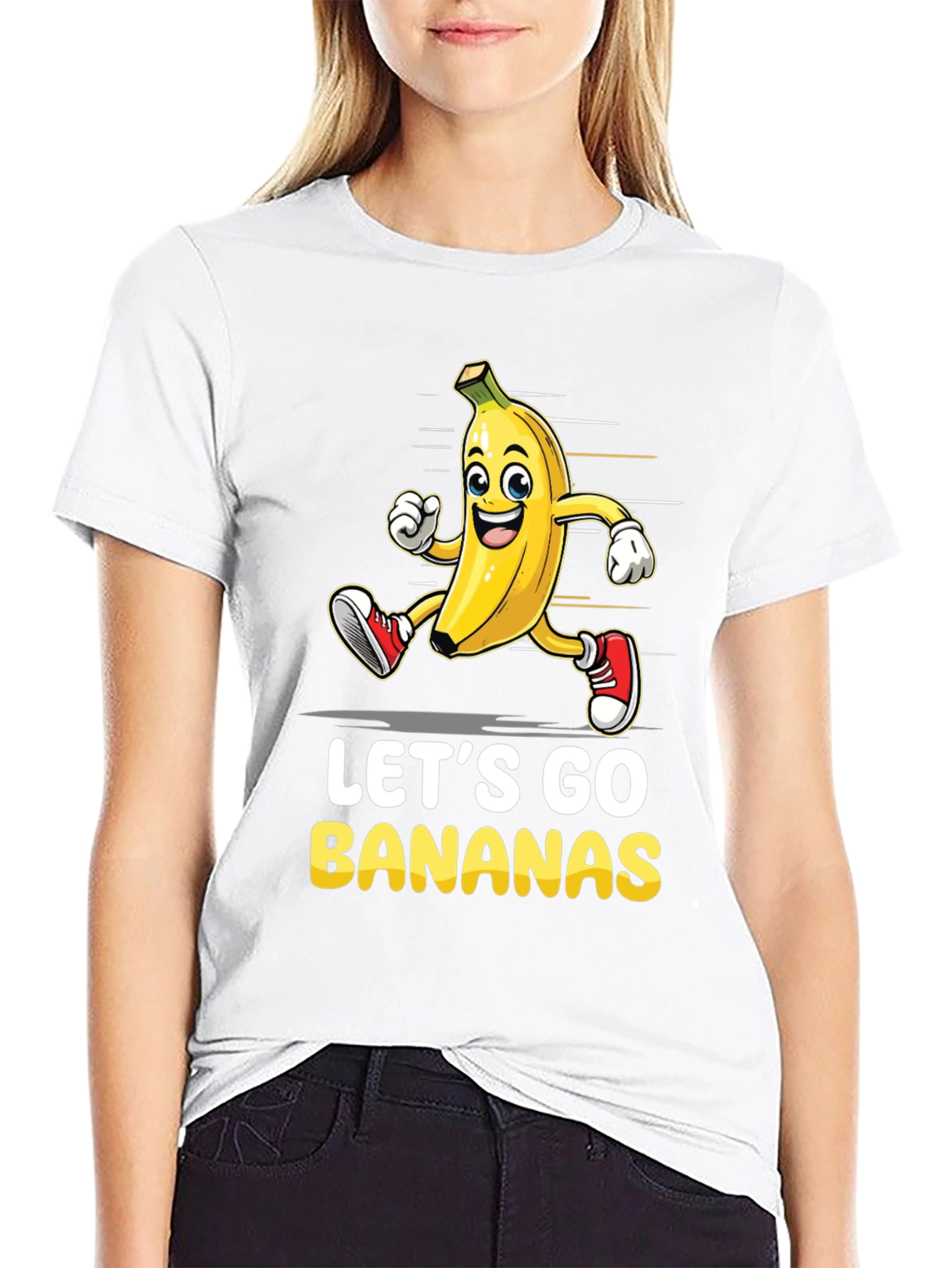 Lets Go Bananas Graphic Tee - Running Banana T-Shirt