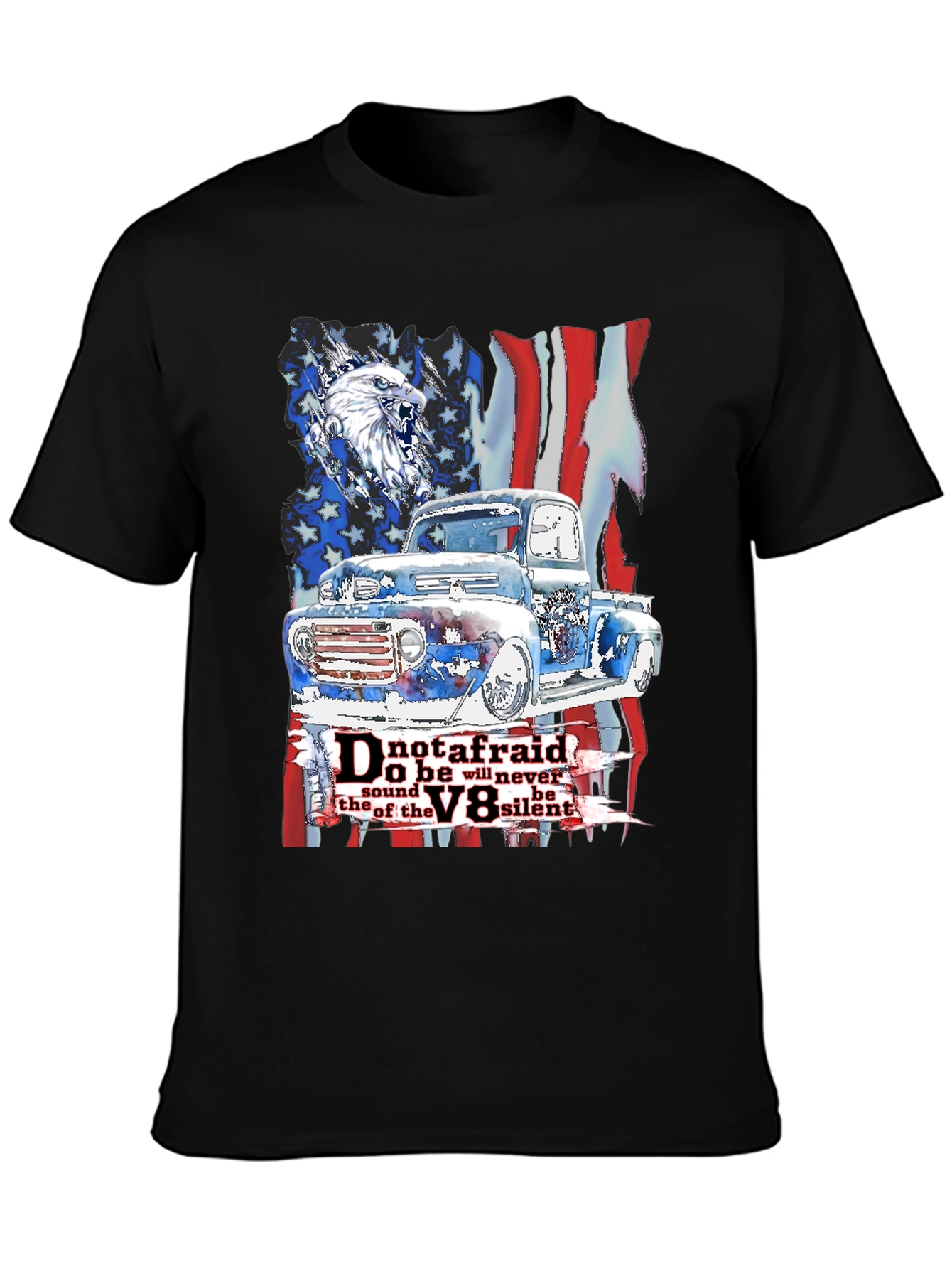 Patriotic Truck V8 T-Shirt - Freedom Apparel