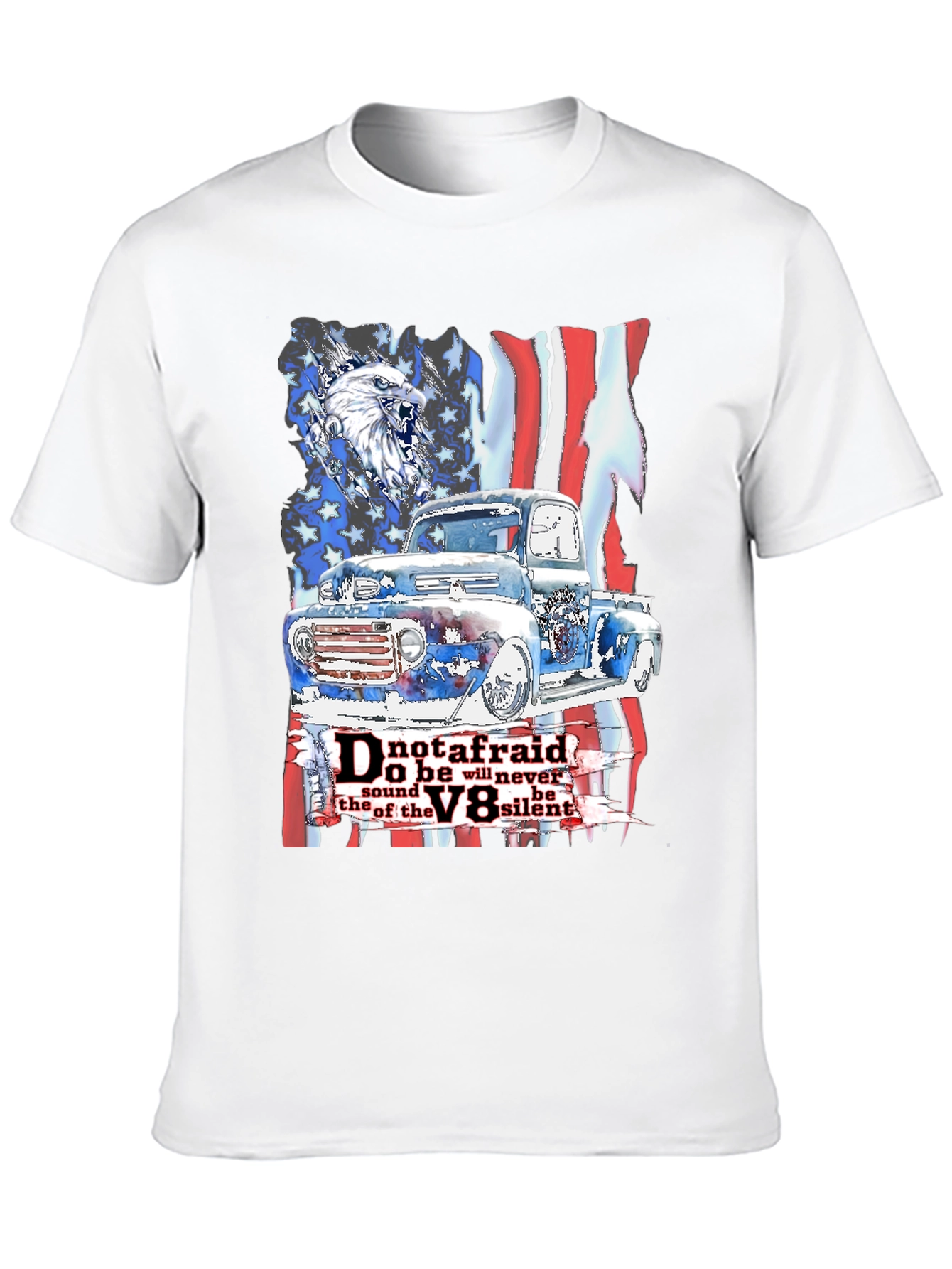 Patriotic Truck V8 T-Shirt - Freedom Apparel
