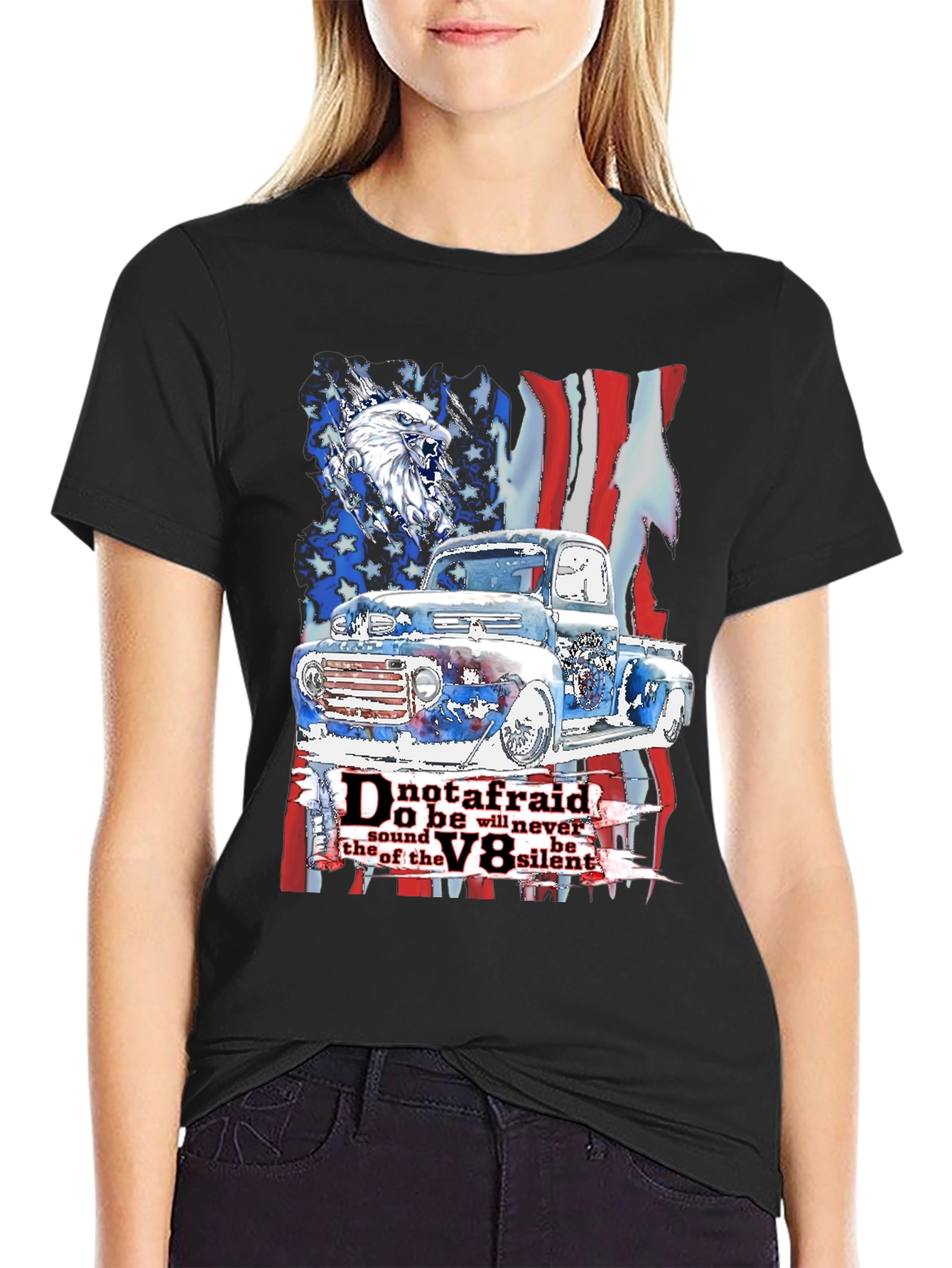 Patriotic Truck V8 T-Shirt - Freedom Apparel