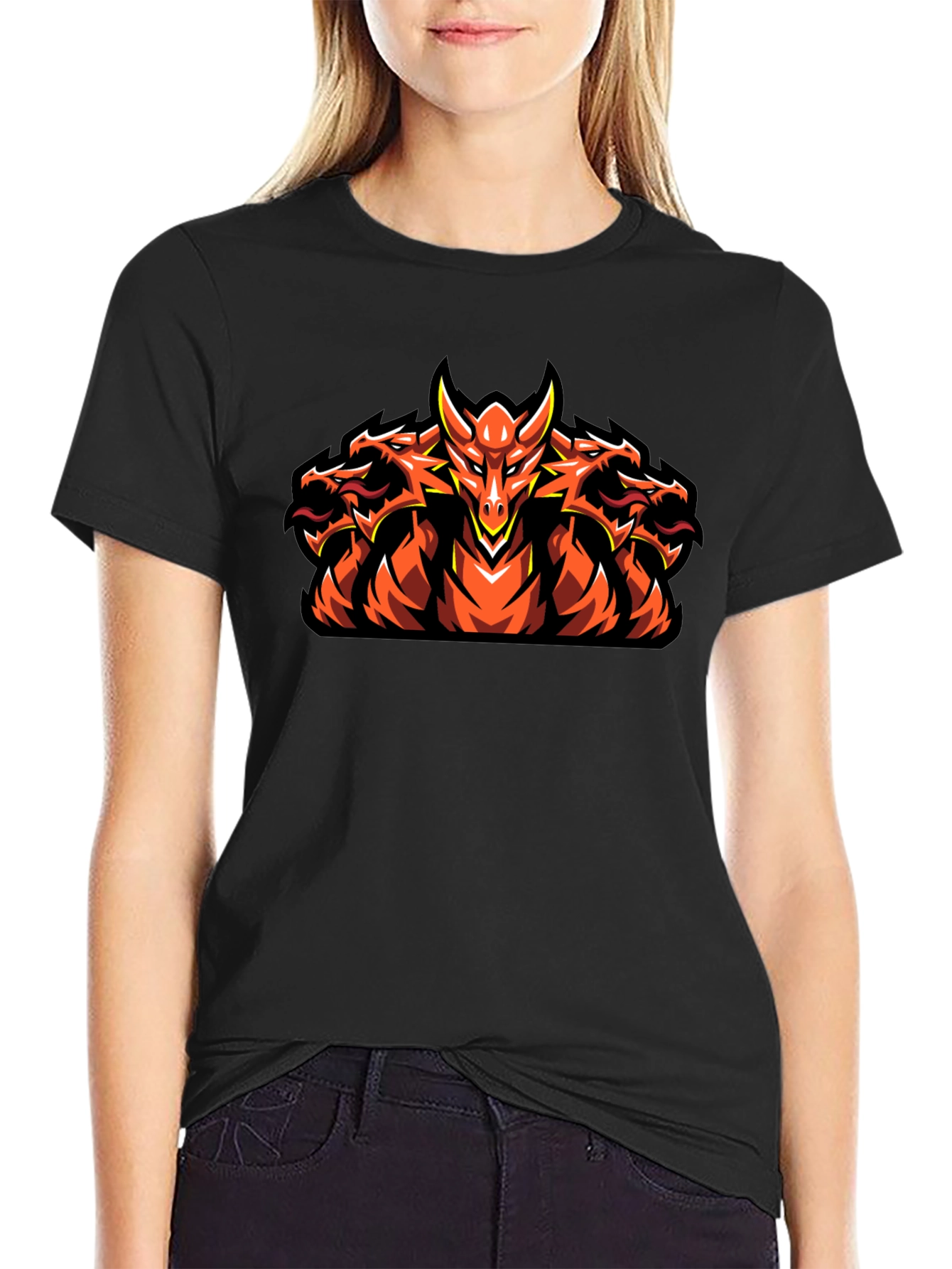Hydra Dragon Graphic Tee - Mens Black T-Shirt