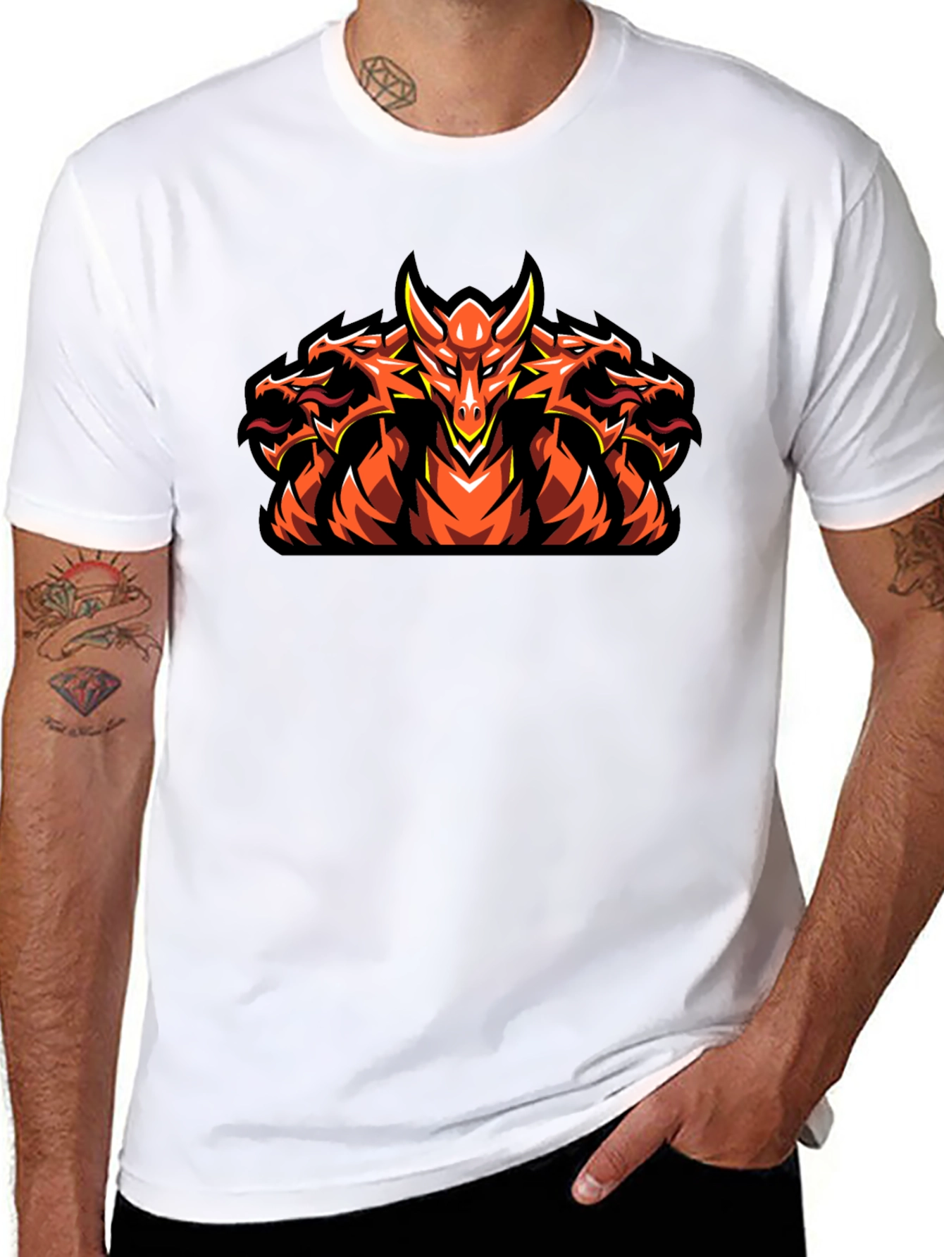 Hydra Dragon Graphic Tee - Mens Black T-Shirt