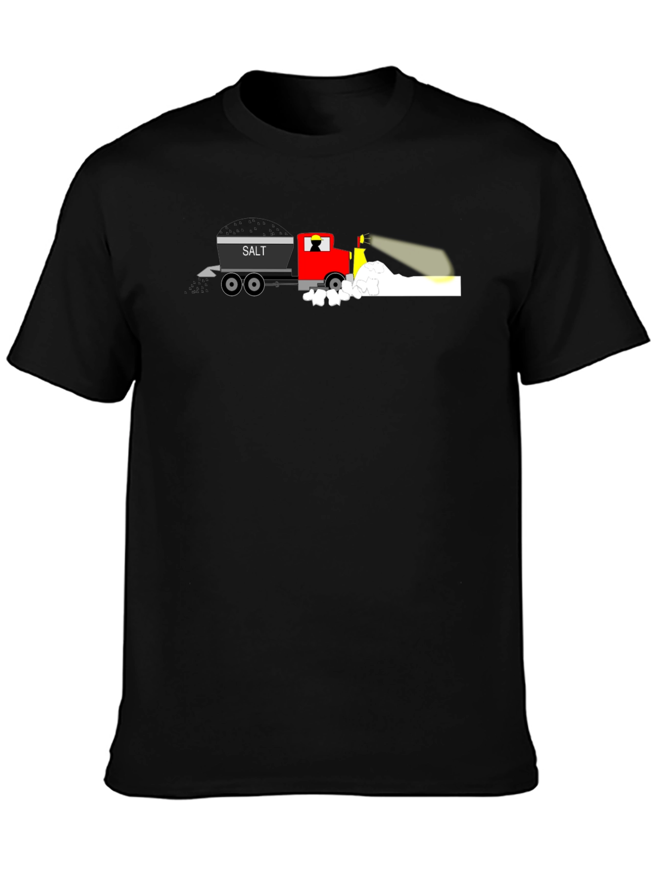 Salt Truck Graphic Tee - Black Cotton T-Shirt