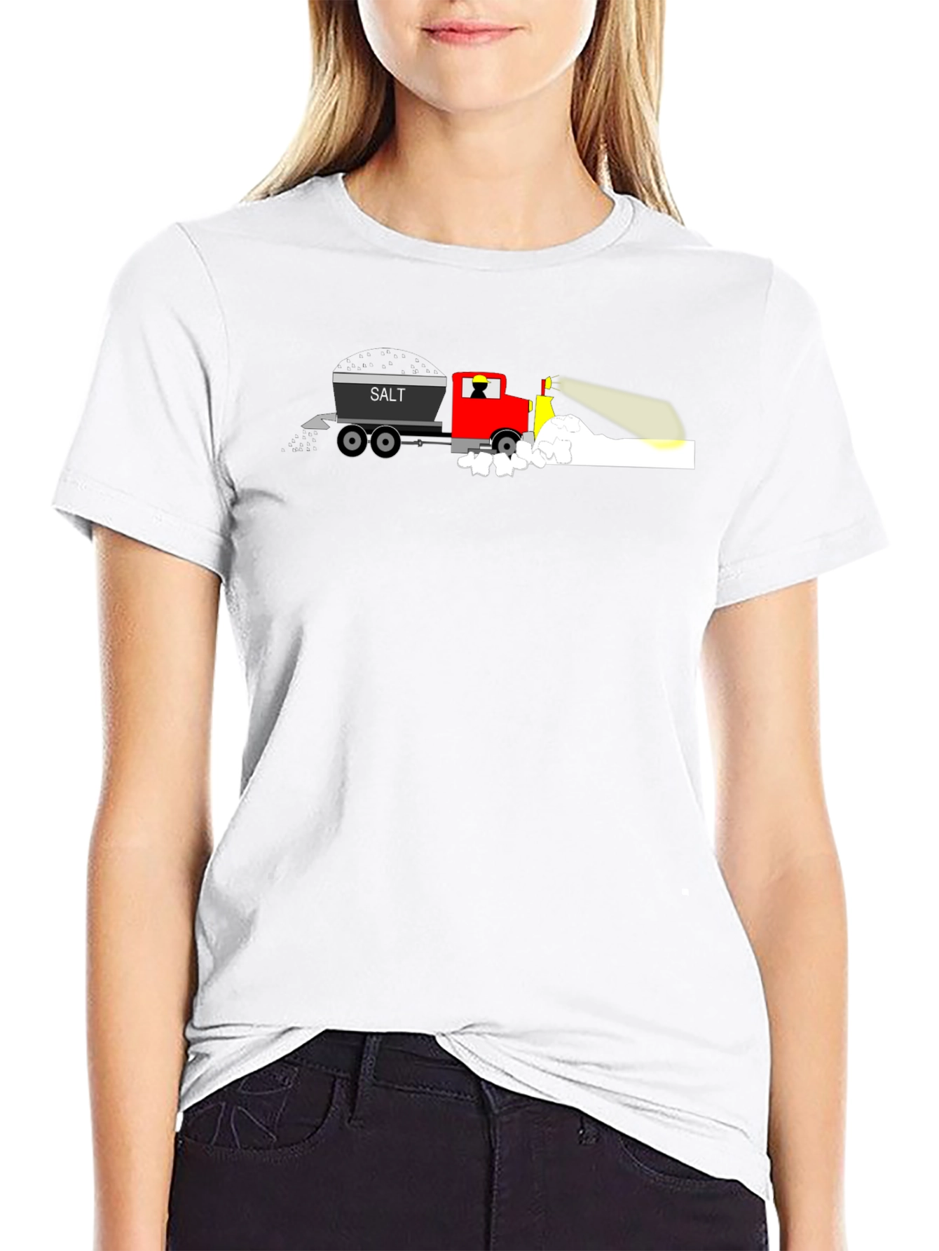 Salt Truck Graphic Tee - Black Cotton T-Shirt