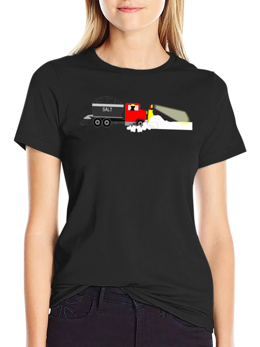 Salt Truck Graphic Tee - Black Cotton T-Shirt