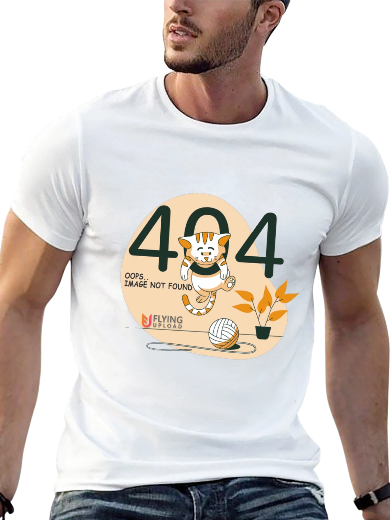 Error 404 Cat Graphic T-Shirt