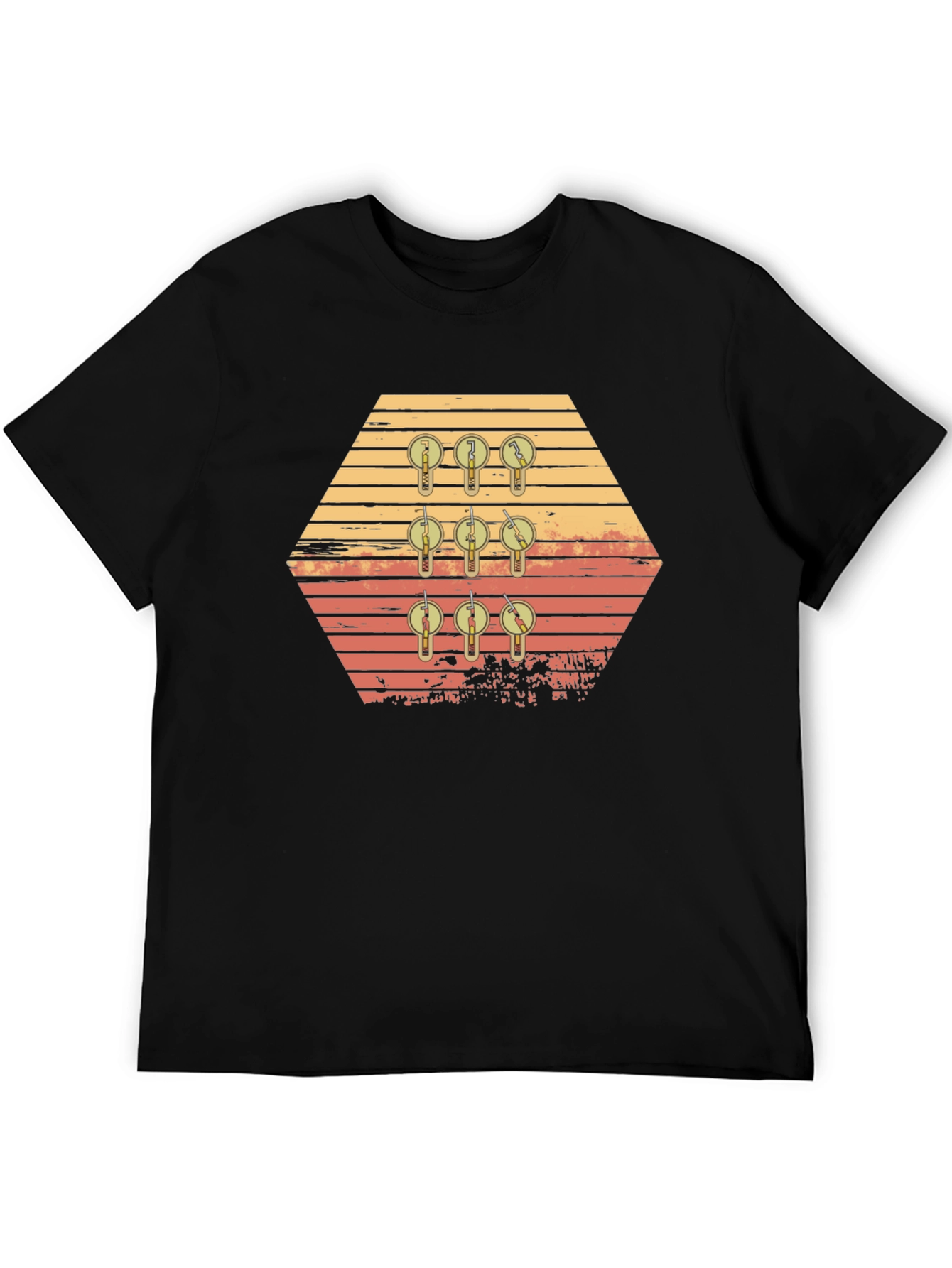 Retro Keys Graphic Tee - Black