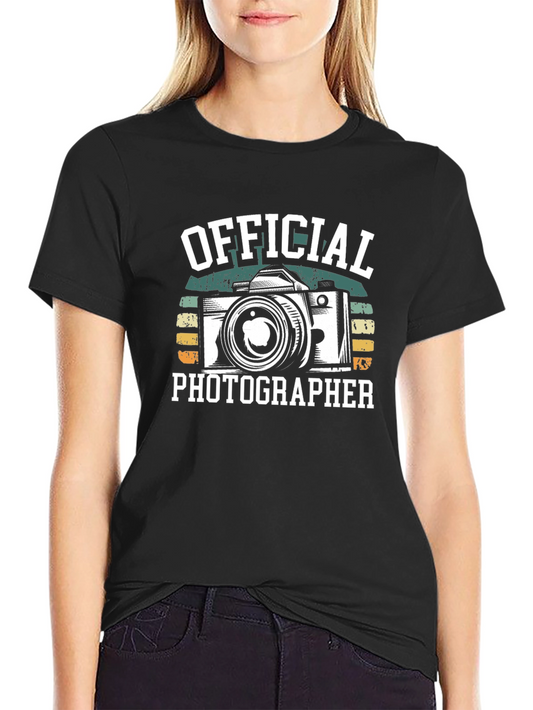 Official Photographer Graphic Tee - Retro Camera Design