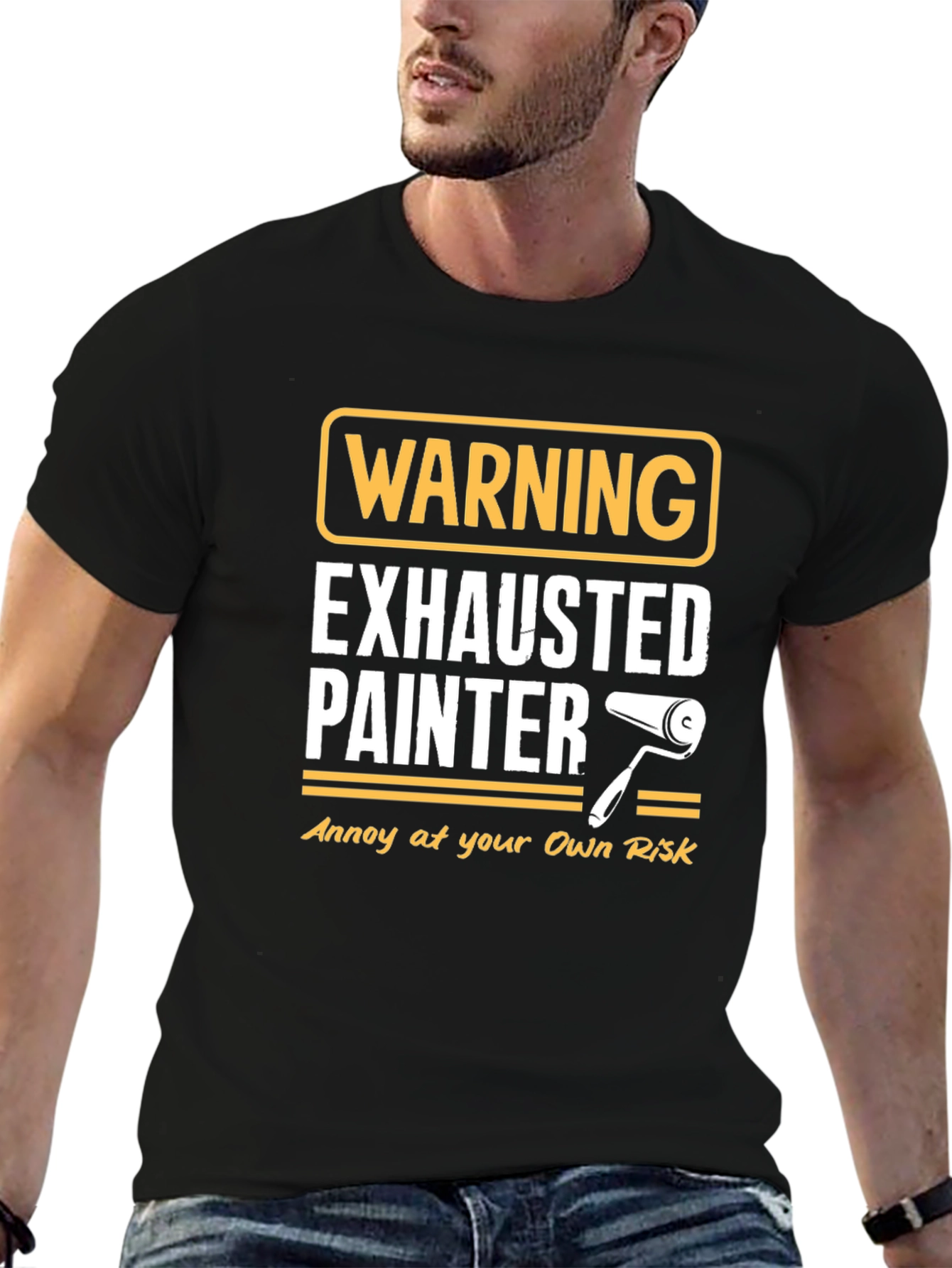 Exhausted Painter Warning T-Shirt