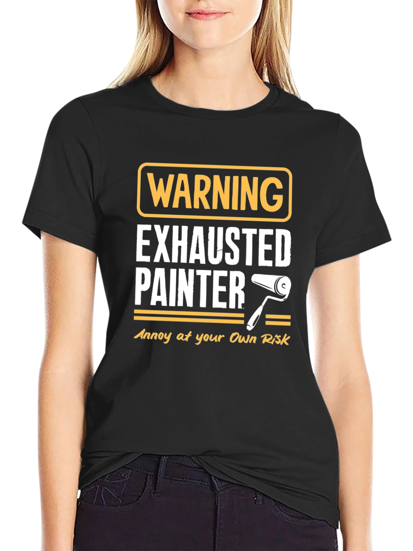 Exhausted Painter Warning T-Shirt