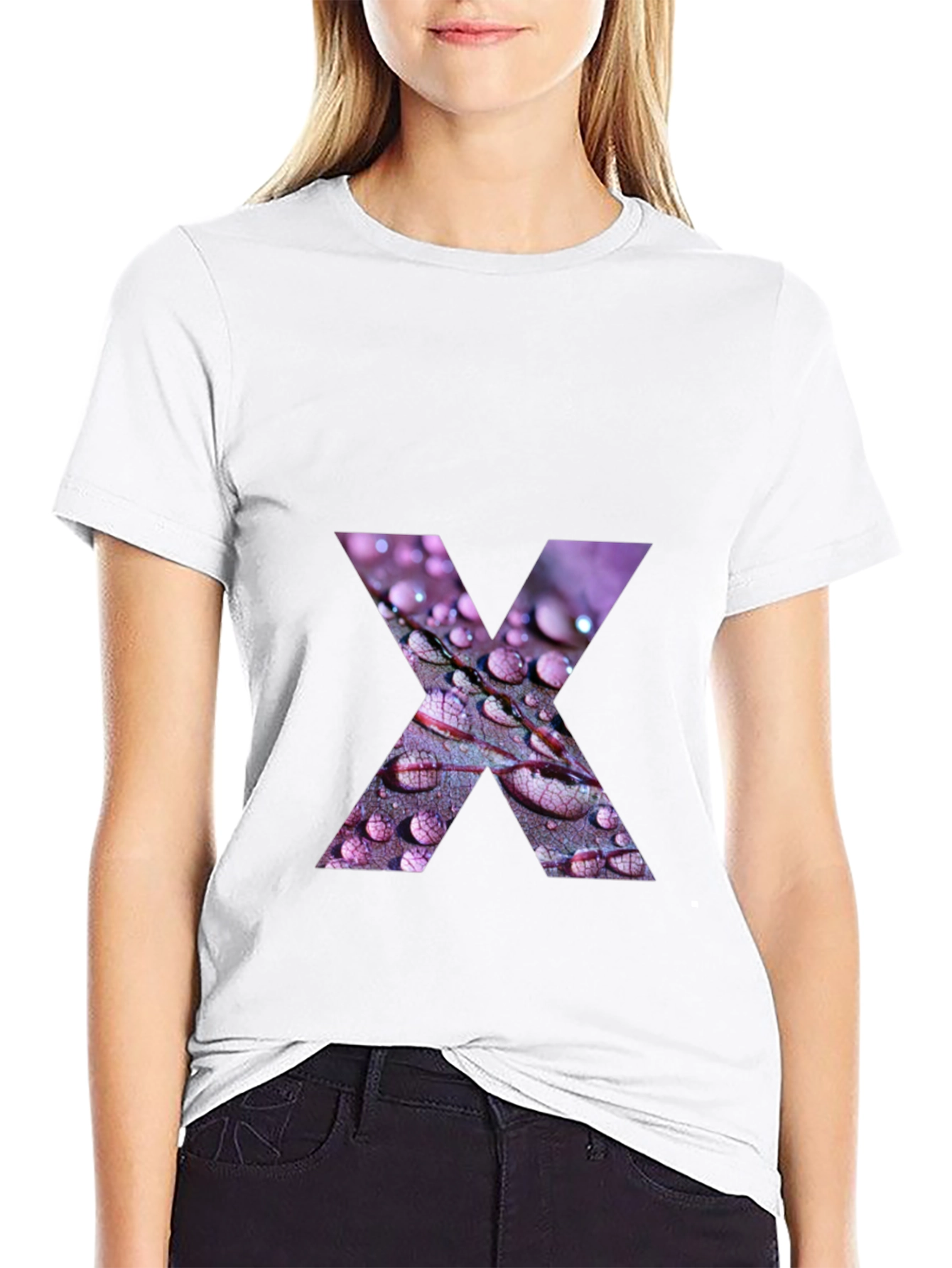 Abstract X Graphic Tee - Stylish Black Cotton T-Shirt