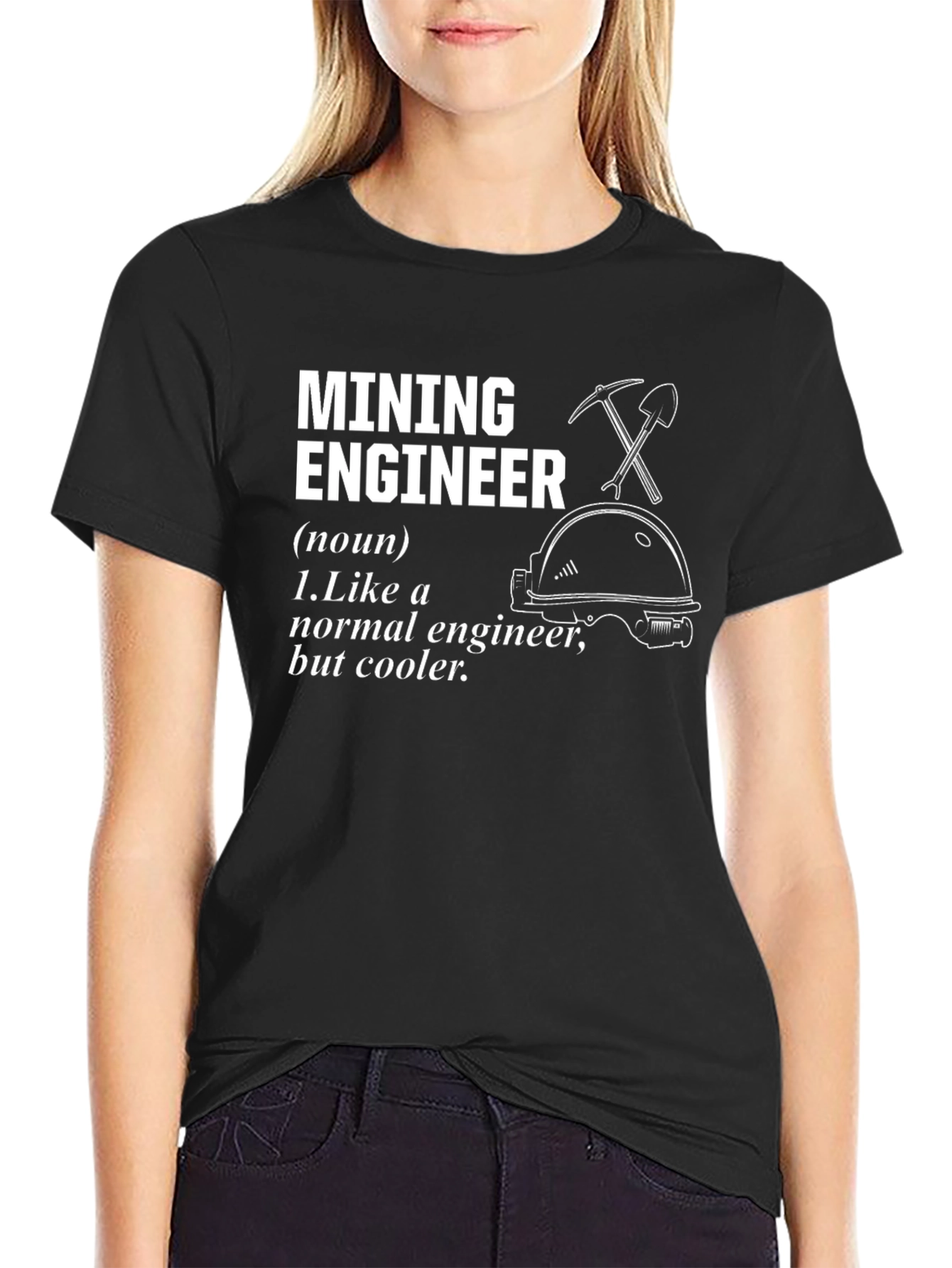 Mining Engineer Definition Black T-Shirt