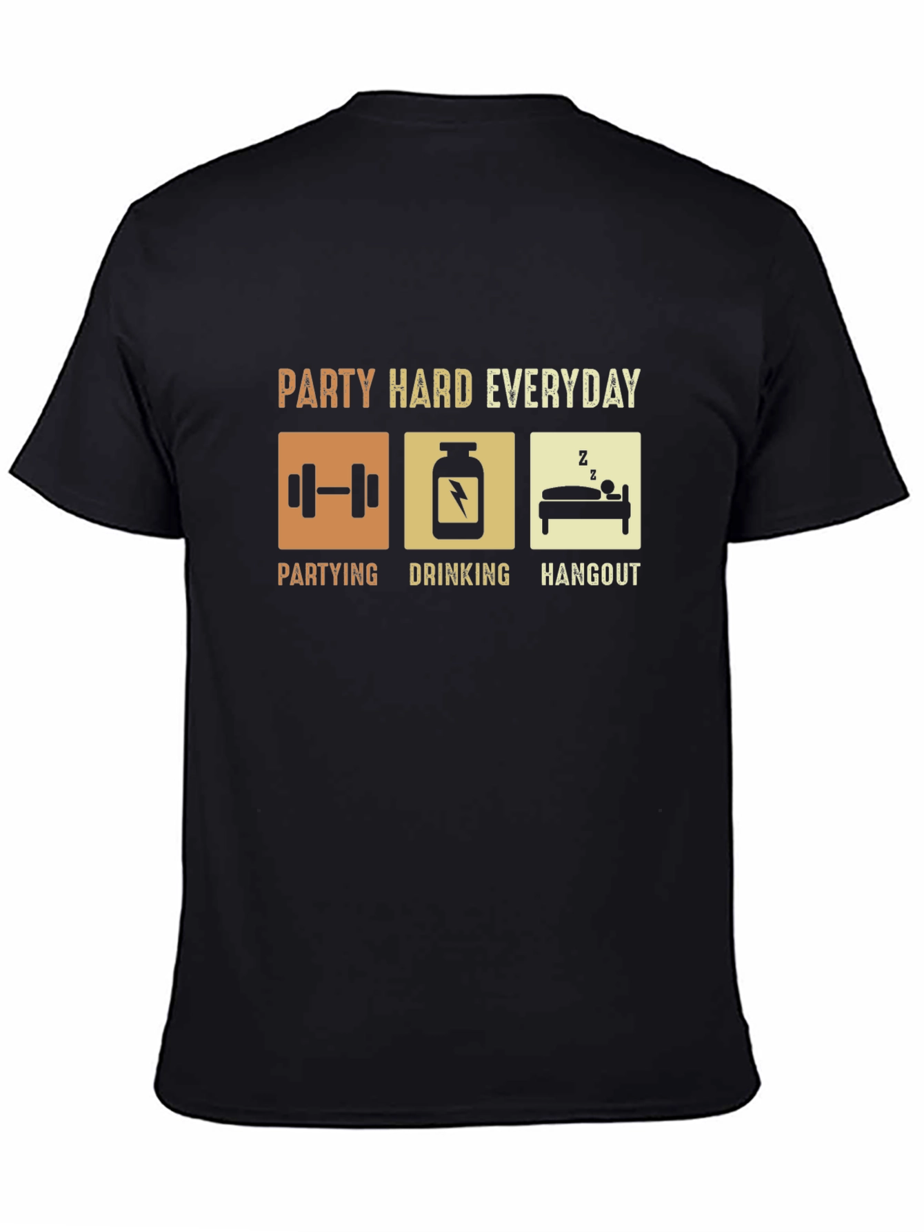 Party Hard Everyday Graphic T-Shirt - Black