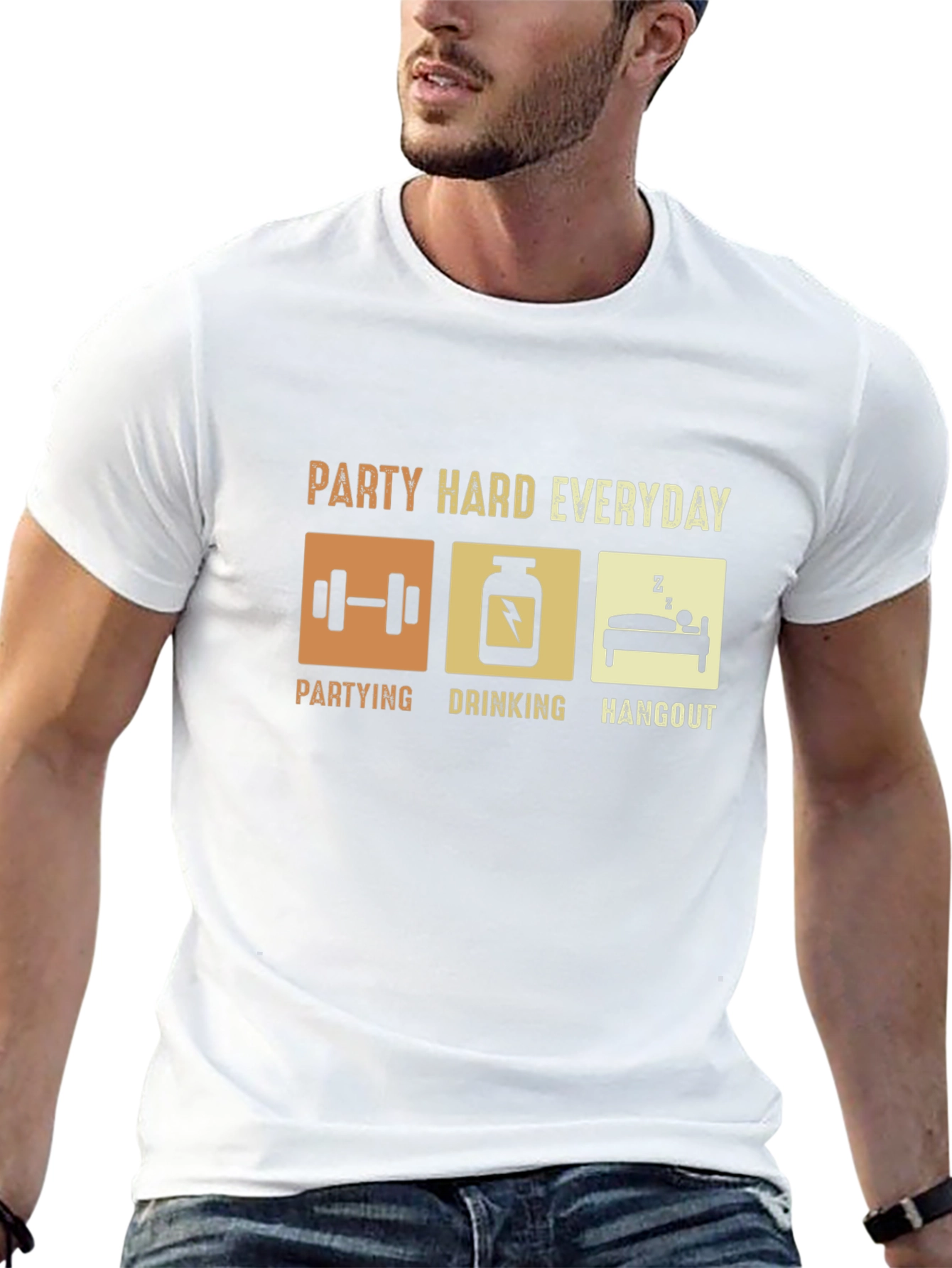 Party Hard Everyday Graphic T-Shirt - Black