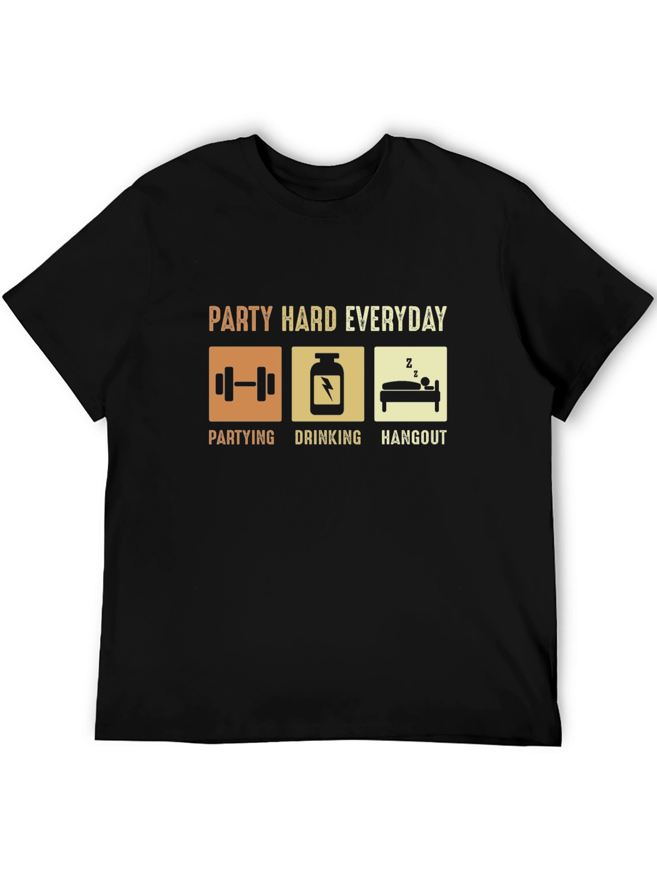 Party Hard Everyday Graphic T-Shirt - Black