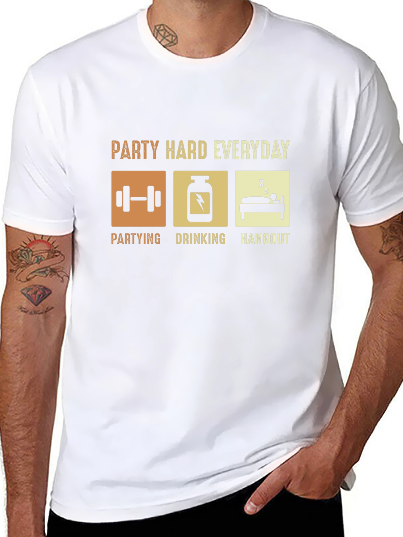 Party Hard Everyday Graphic T-Shirt - Black