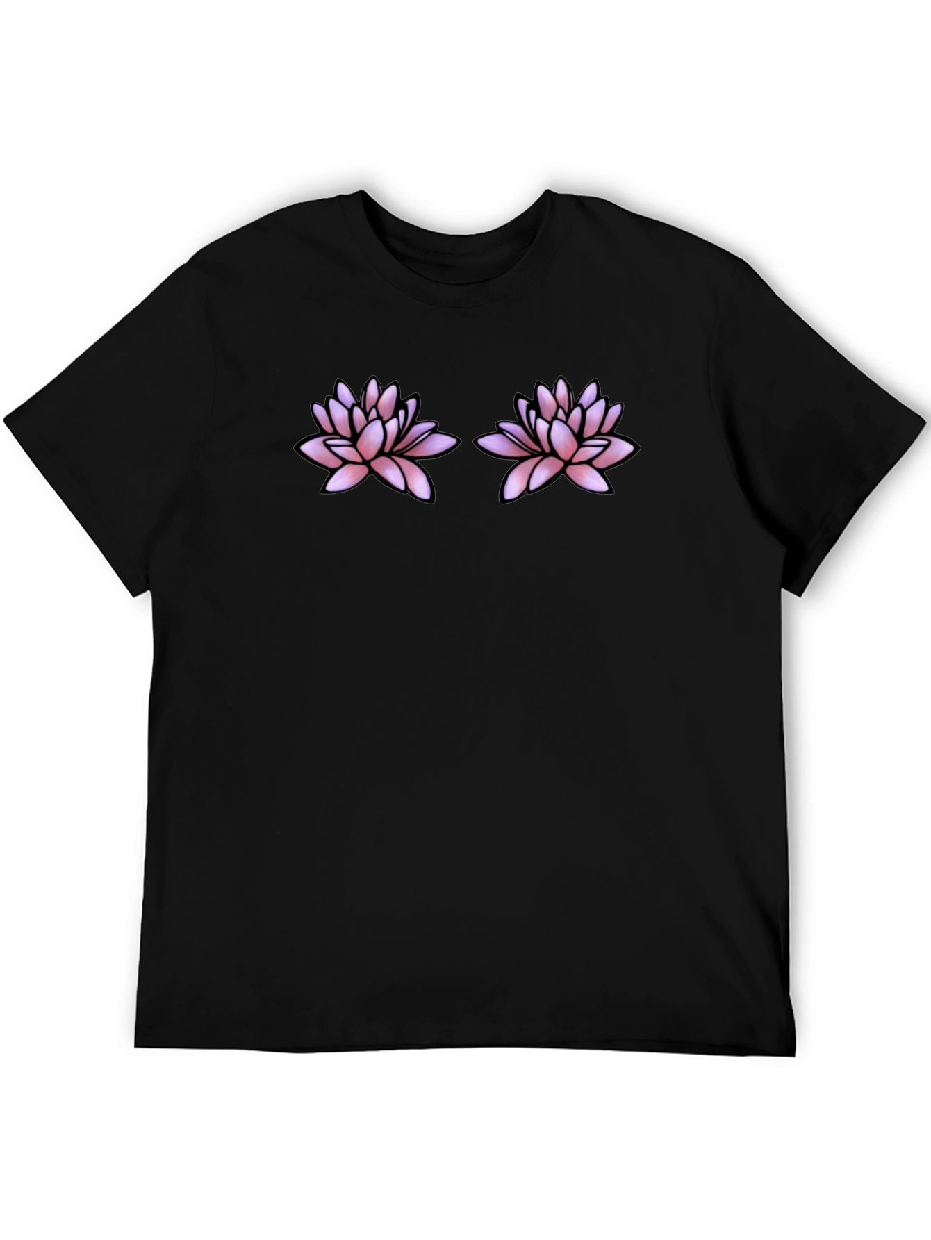 Lotus Flower Black T-Shirt