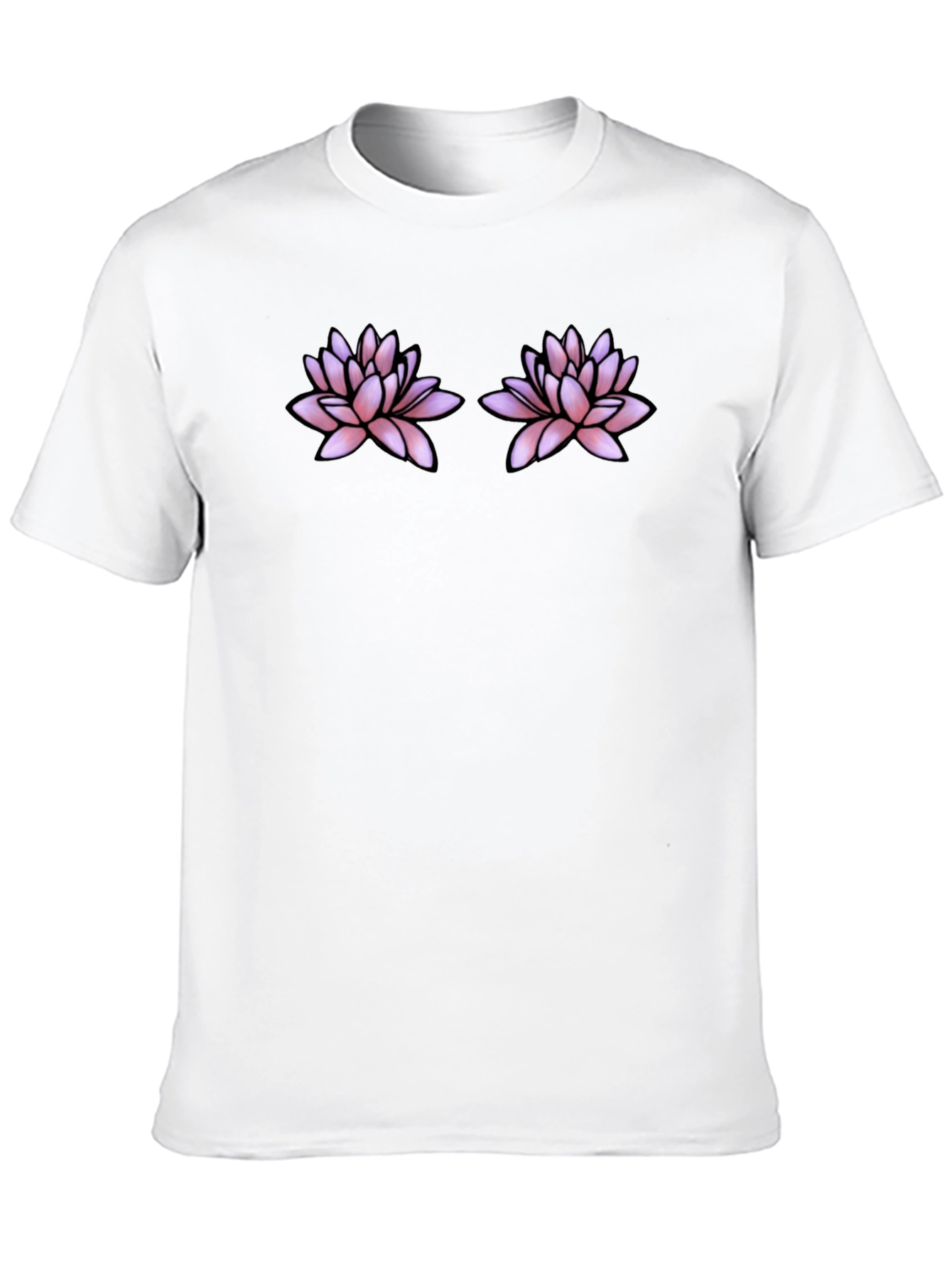 Lotus Flower Black T-Shirt
