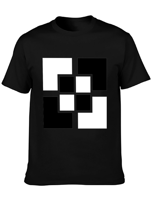 Geometric Black & White Graphic Tee