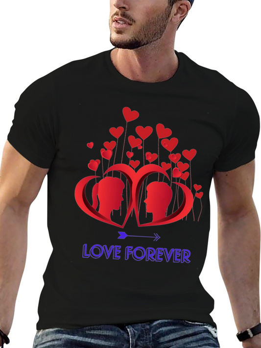 Love Forever Graphic T-Shirt - Romantic Design