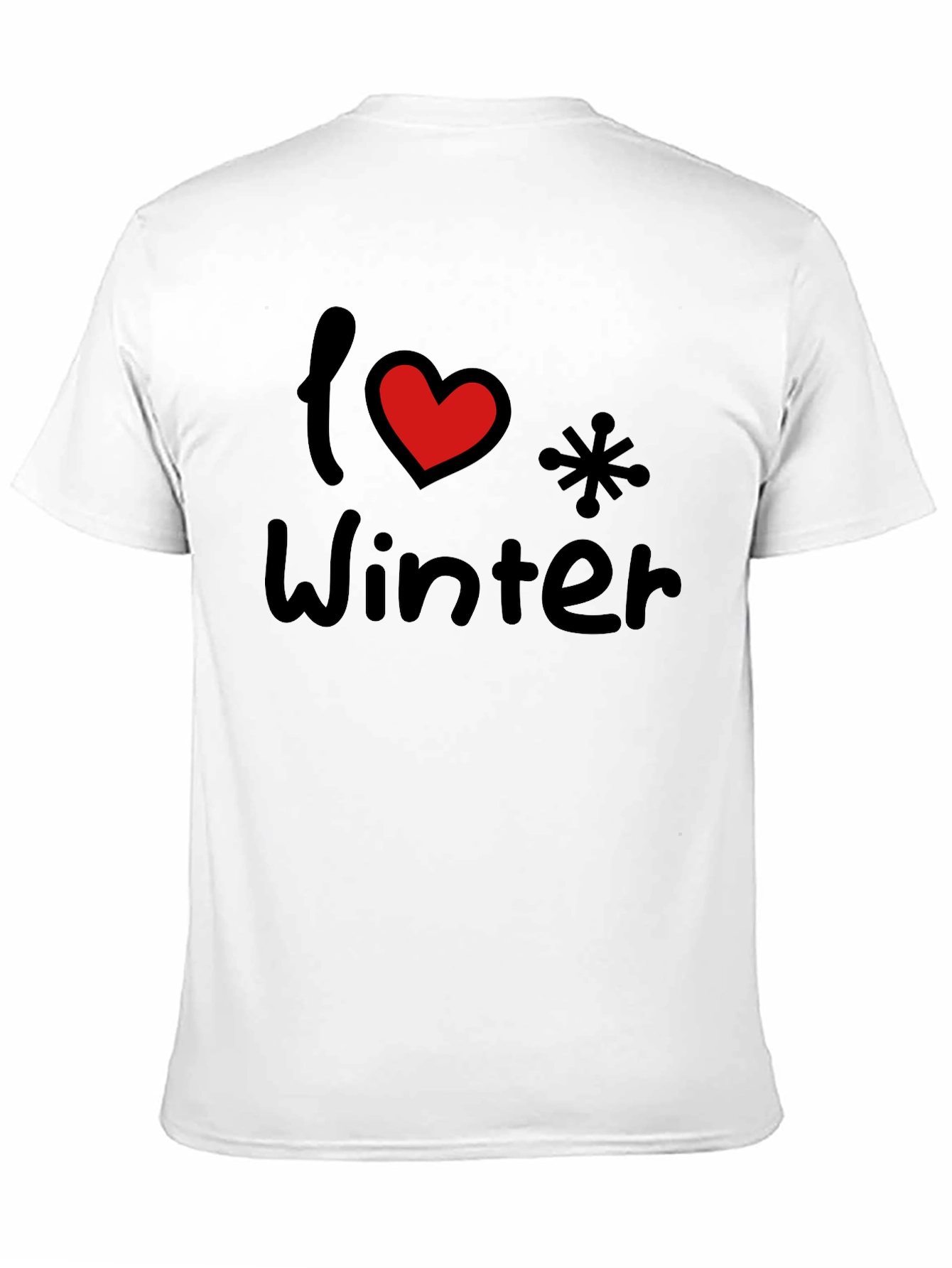 I Heart Winter Black T-Shirt