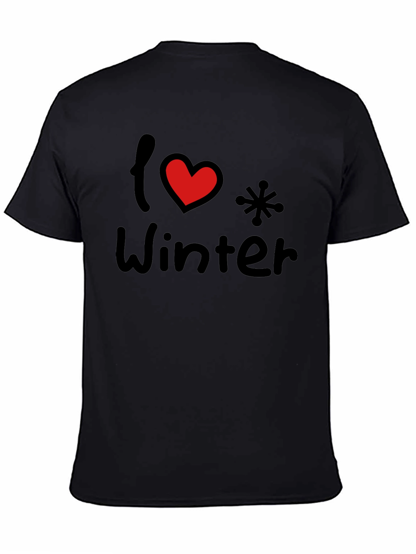 I Heart Winter Black T-Shirt