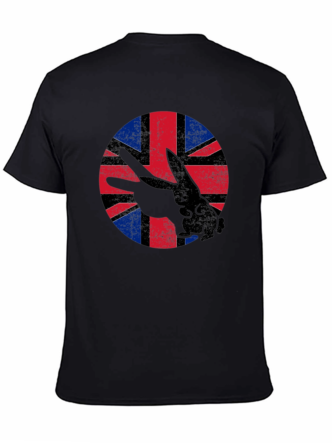 British Flag Rabbit Tee - Unique Graphic Print Shirt