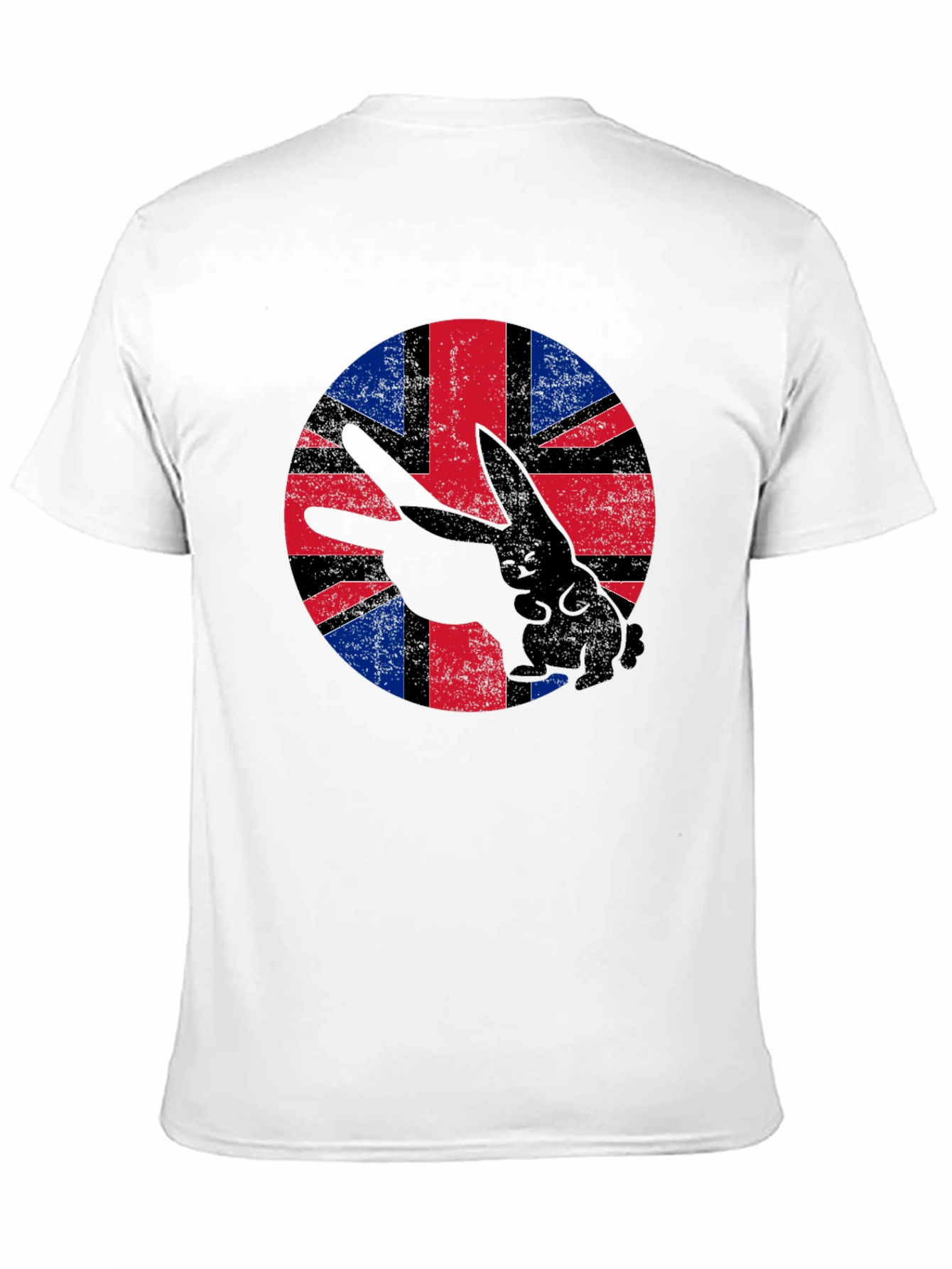 British Flag Rabbit Tee - Unique Graphic Print Shirt