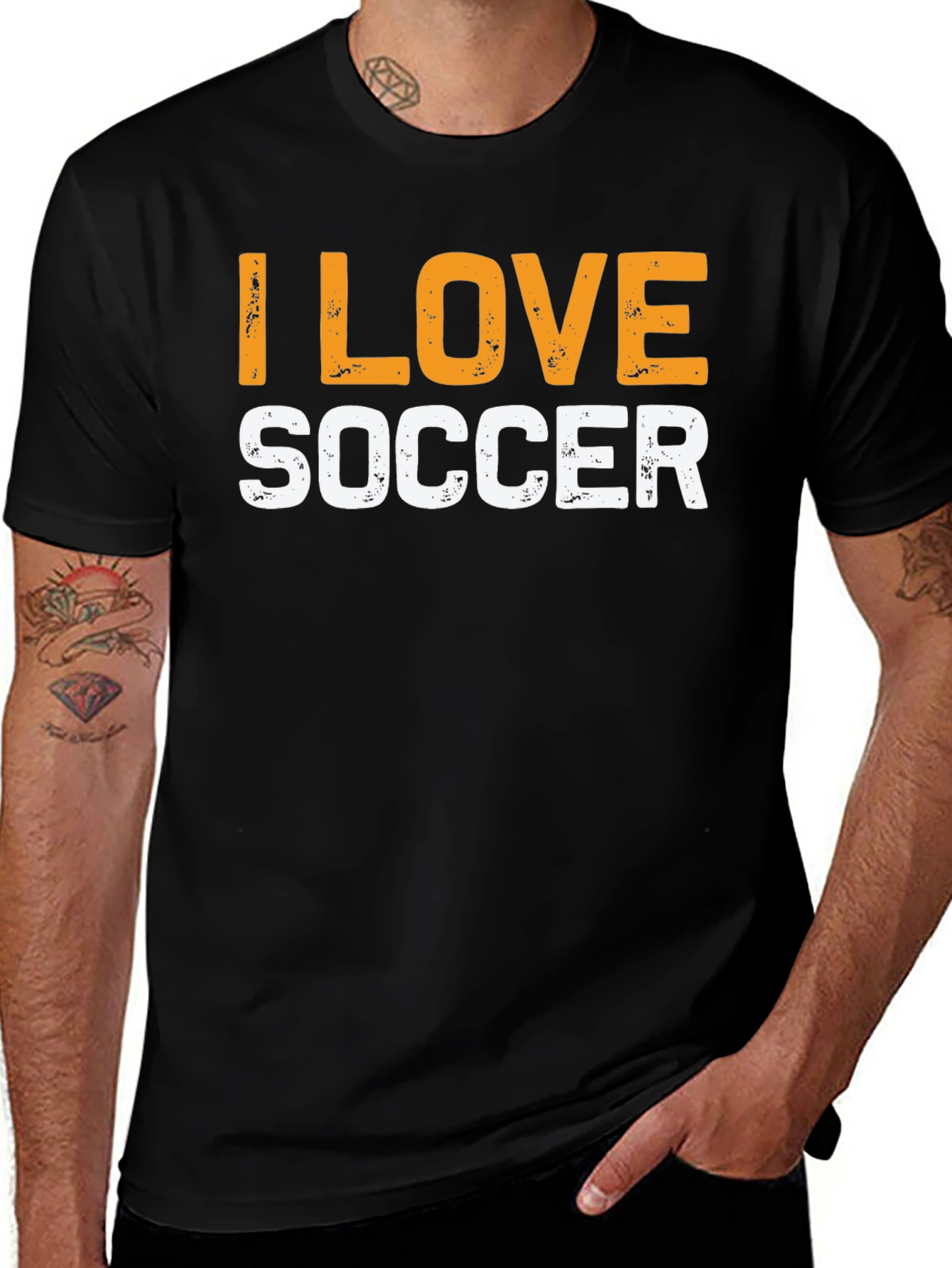 I Love Soccer Graphic T-Shirt