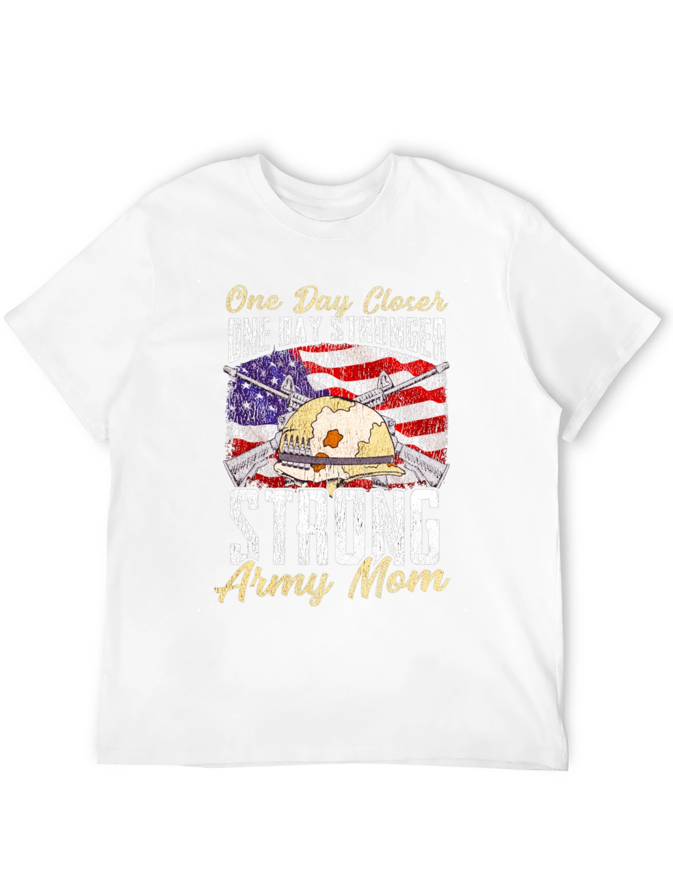 Strong Army Mom T-Shirt - Patriotic Design