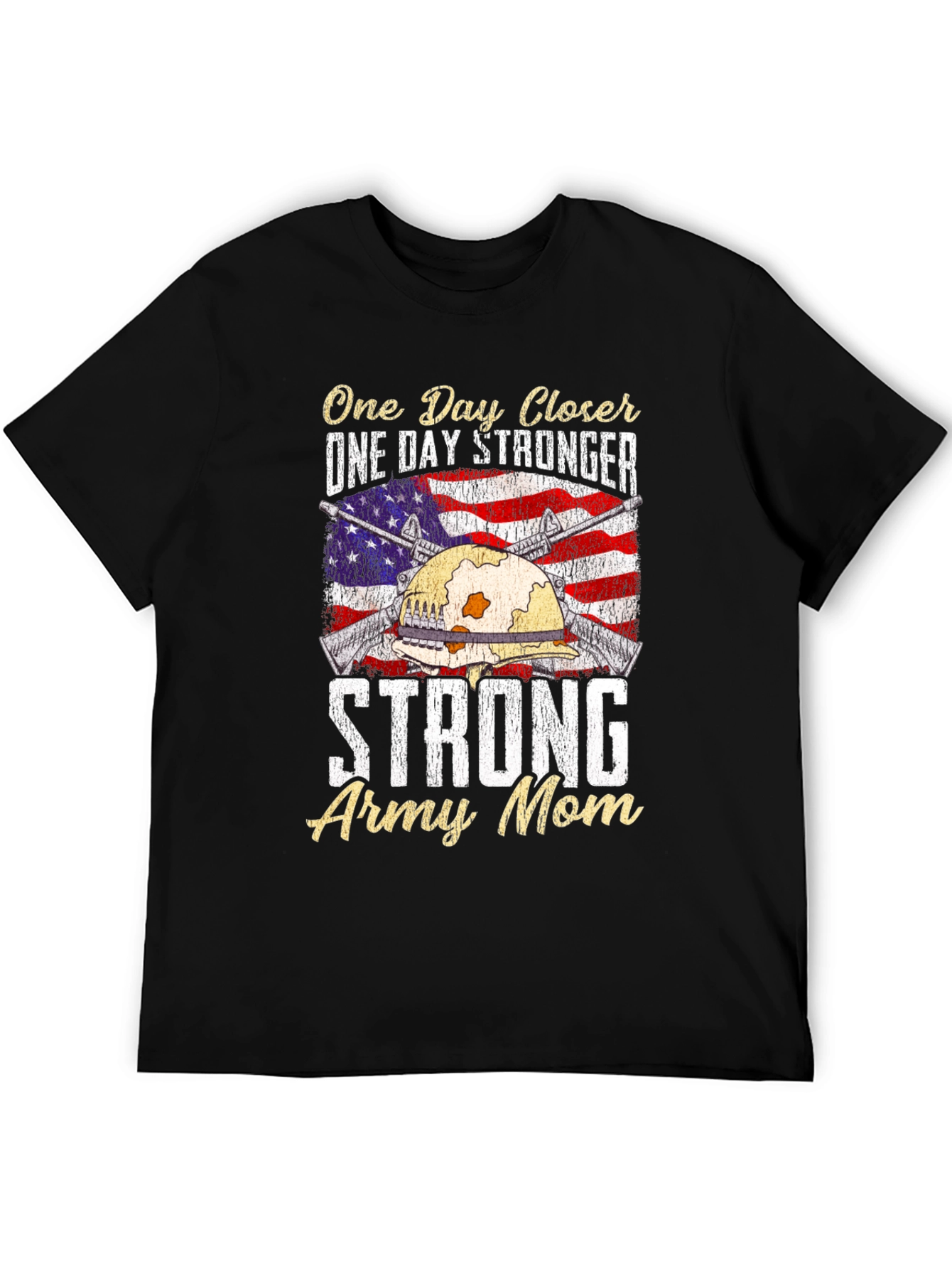 Strong Army Mom T-Shirt - Patriotic Design