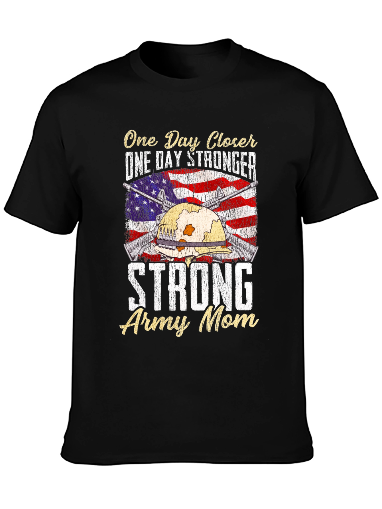 Strong Army Mom T-Shirt - Patriotic Design