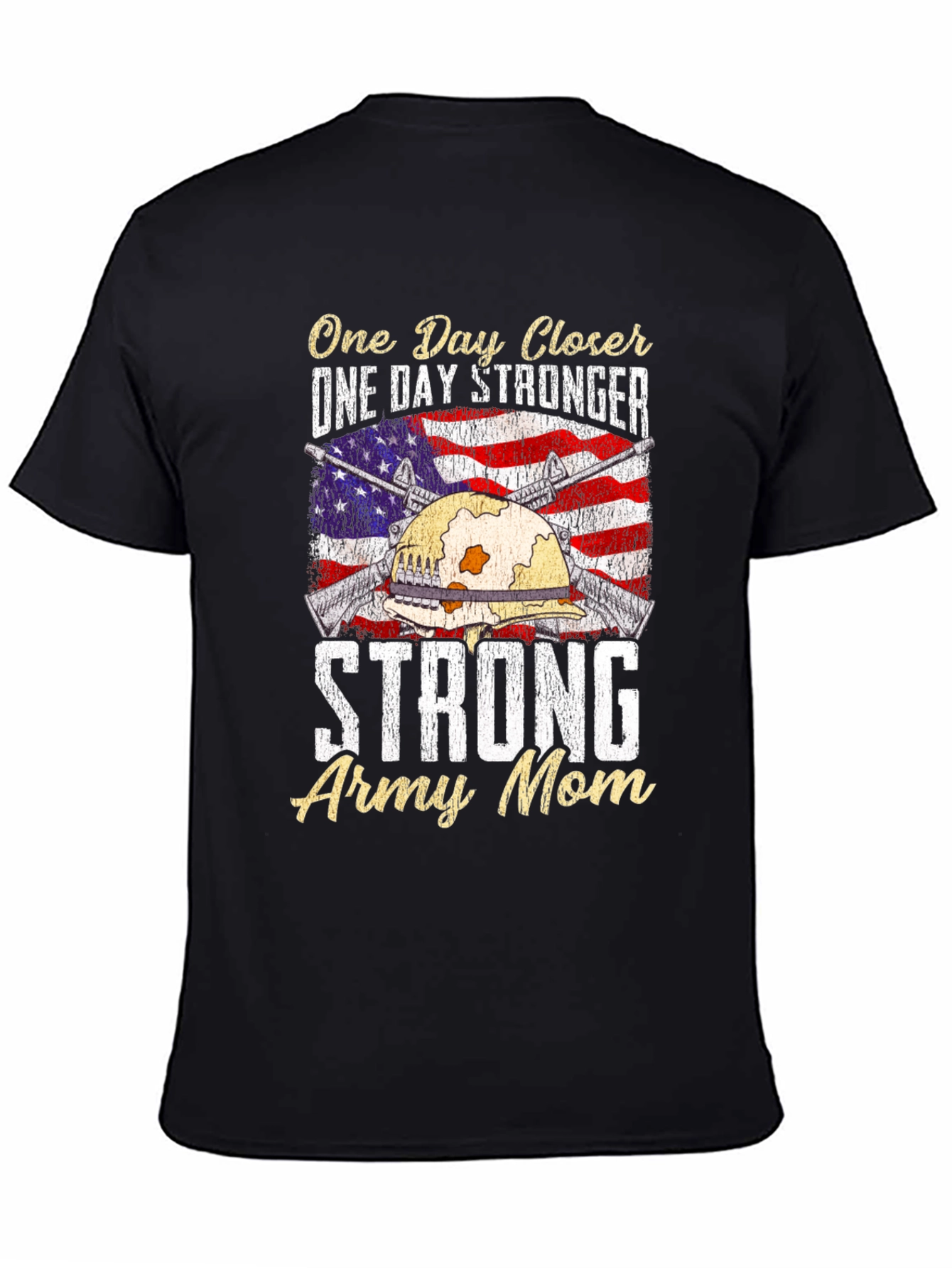 Strong Army Mom T-Shirt - Patriotic Design