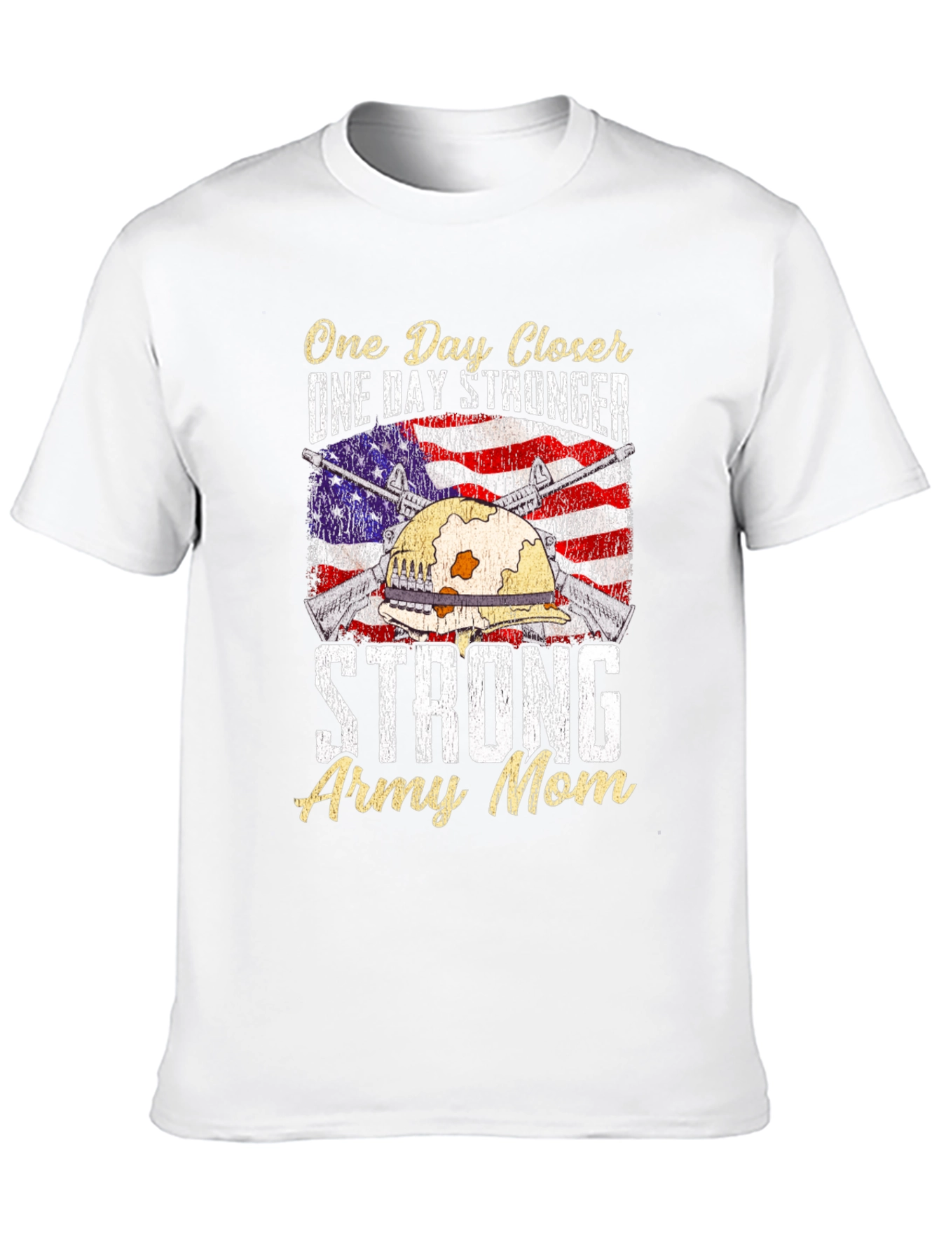 Strong Army Mom T-Shirt - Patriotic Design