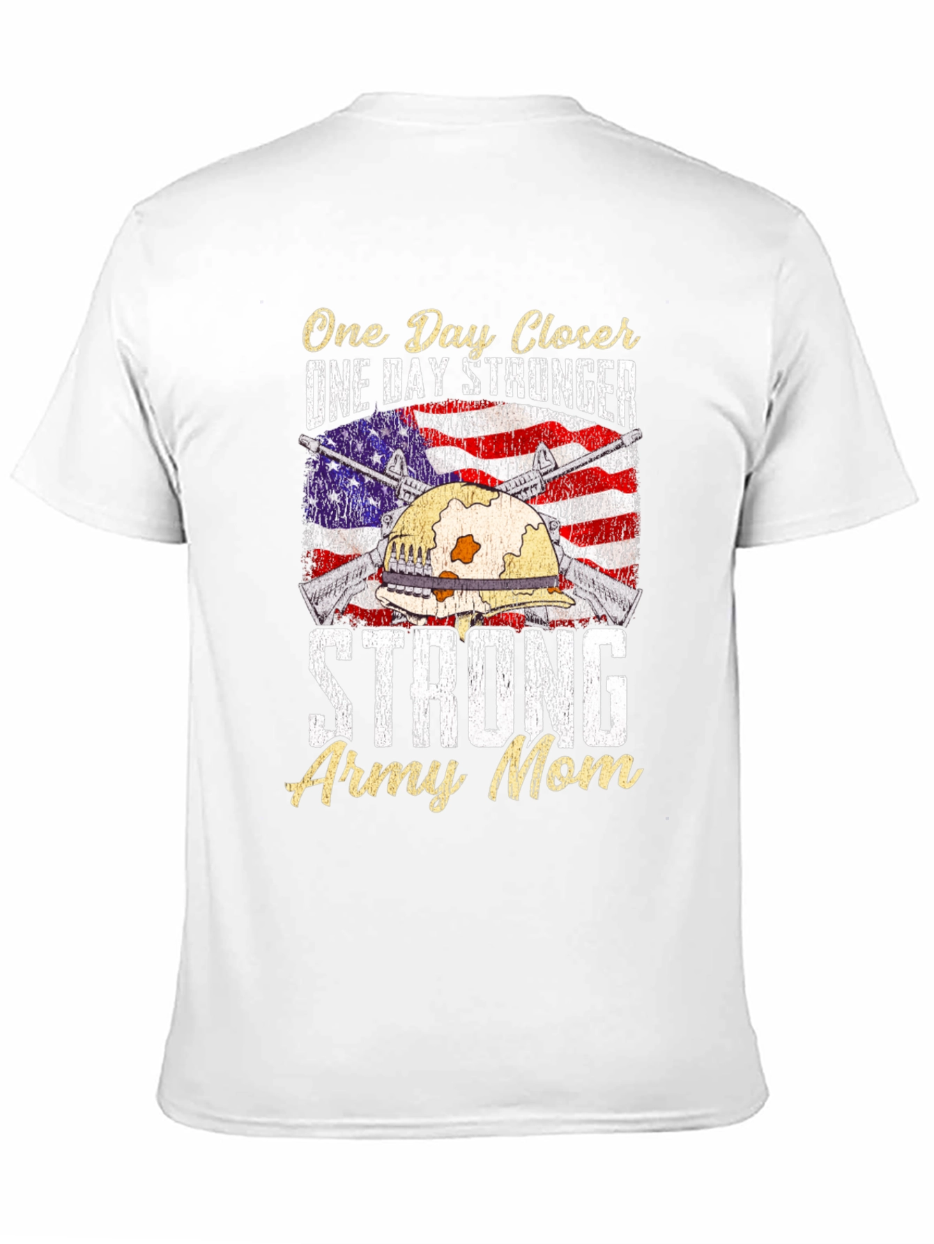 Strong Army Mom T-Shirt - Patriotic Design