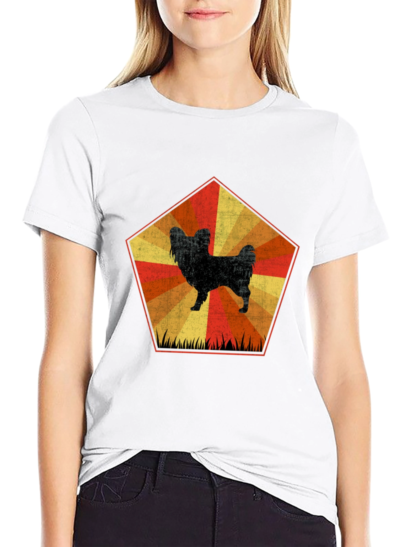 Retro Dog Graphic Tee - Unisex Black T-Shirt