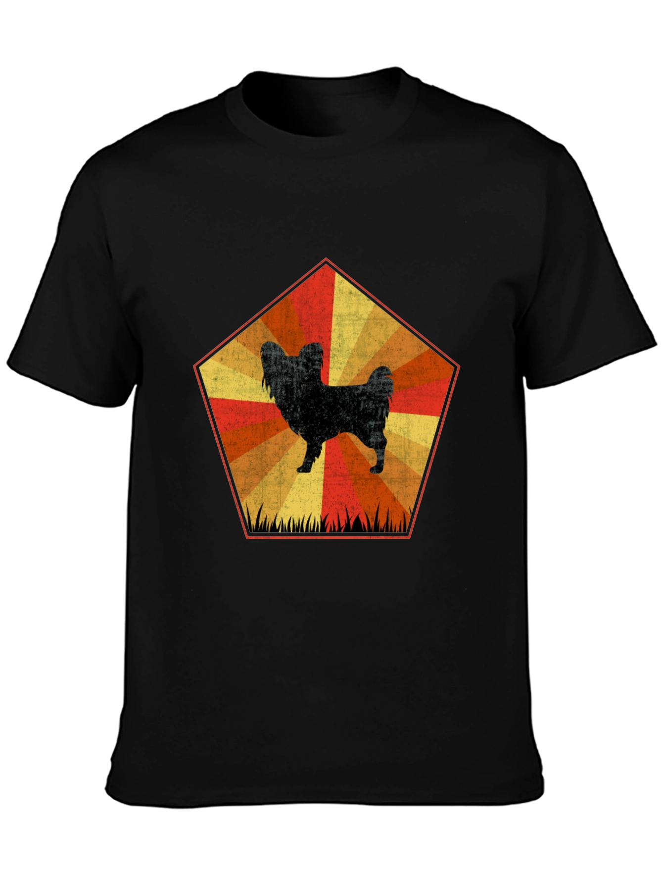 Retro Dog Graphic Tee - Unisex Black T-Shirt
