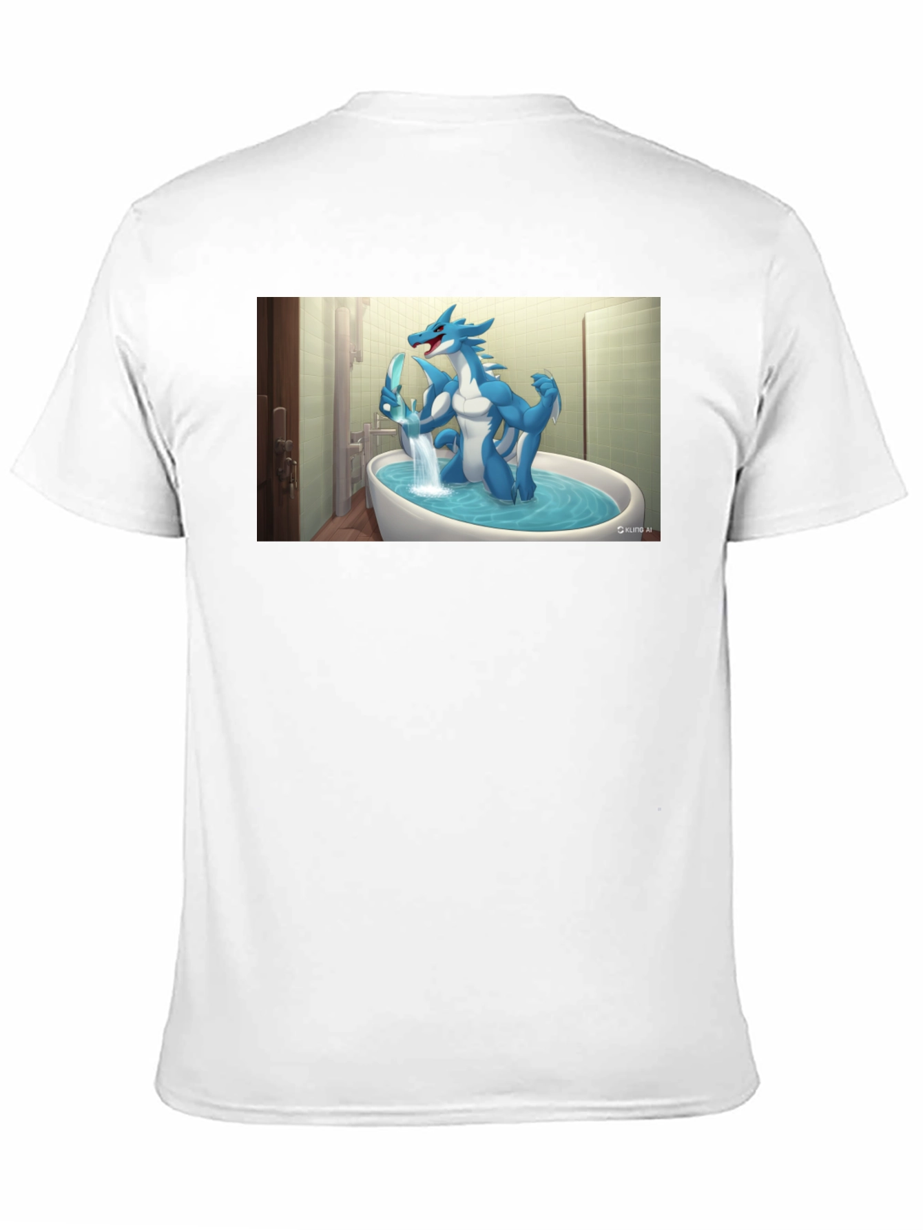Cartoon Dragon Graphic Tee - Black Cotton T-Shirt