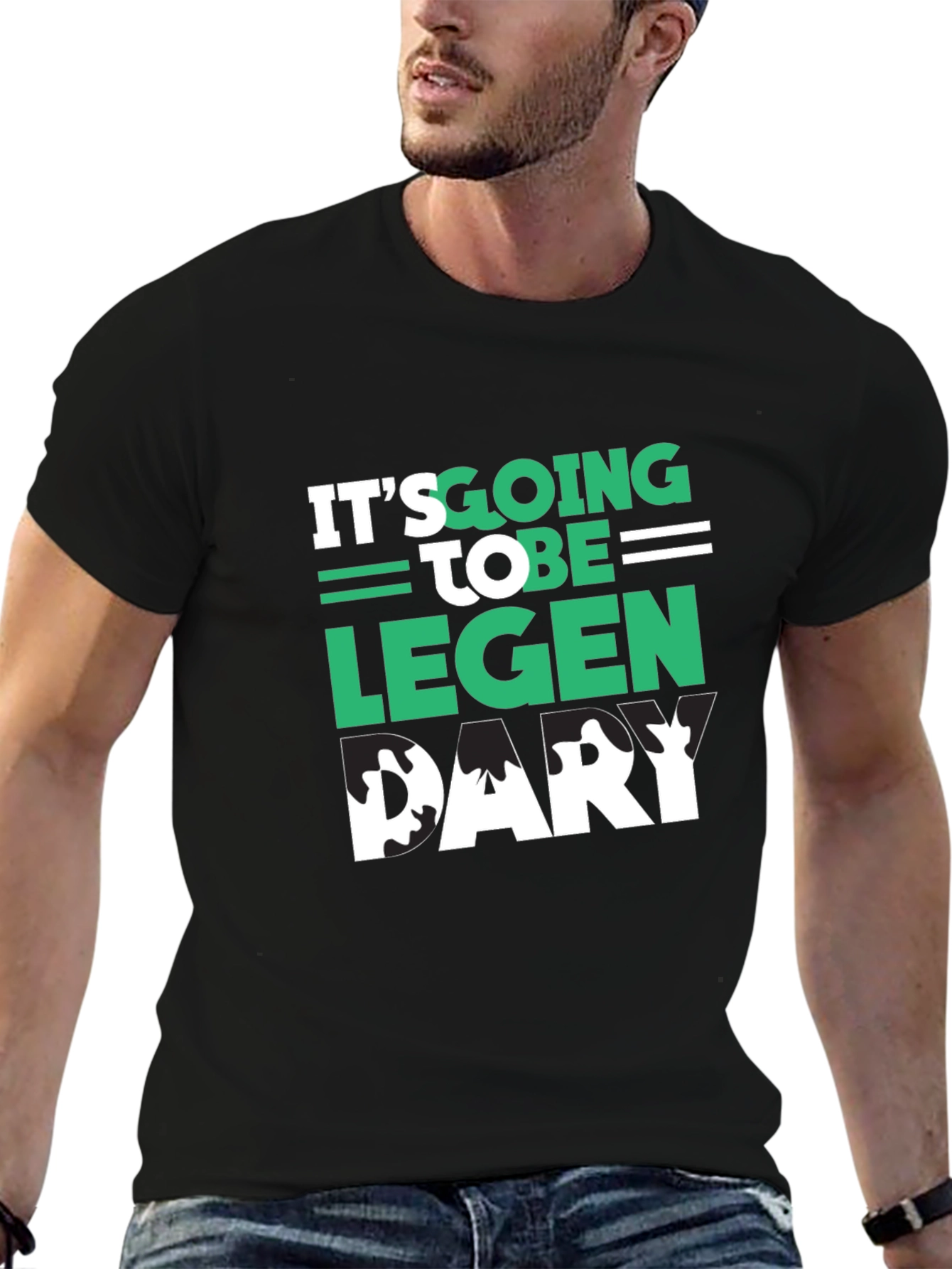 Legendary Graphic Tee - Stylish Mens Black T-Shirt