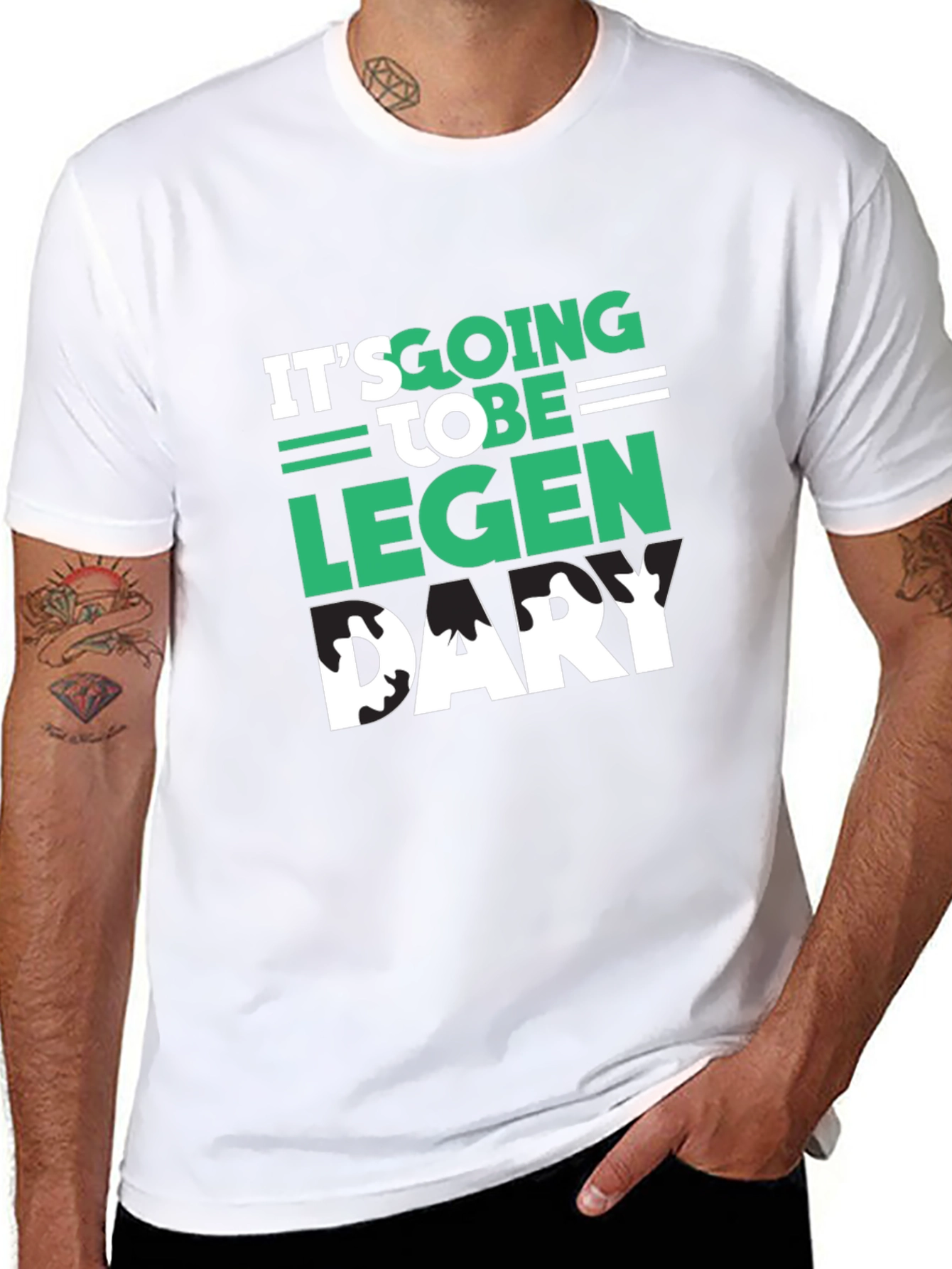 Legendary Graphic Tee - Stylish Mens Black T-Shirt